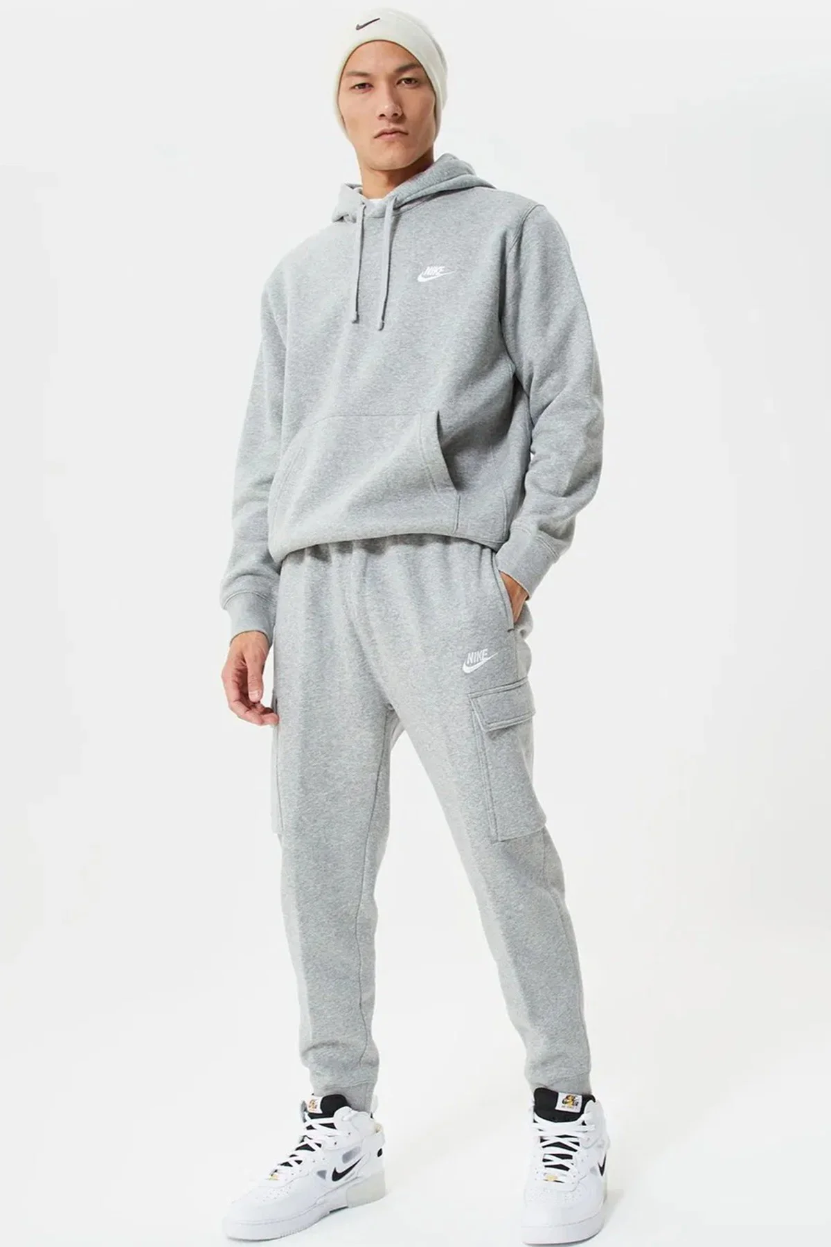 Nike Sportswear Club Fleece Taper Leg Sneaker Length Cargo Pant Erkek Pamuklu Kargo Eşofman Altı Gri