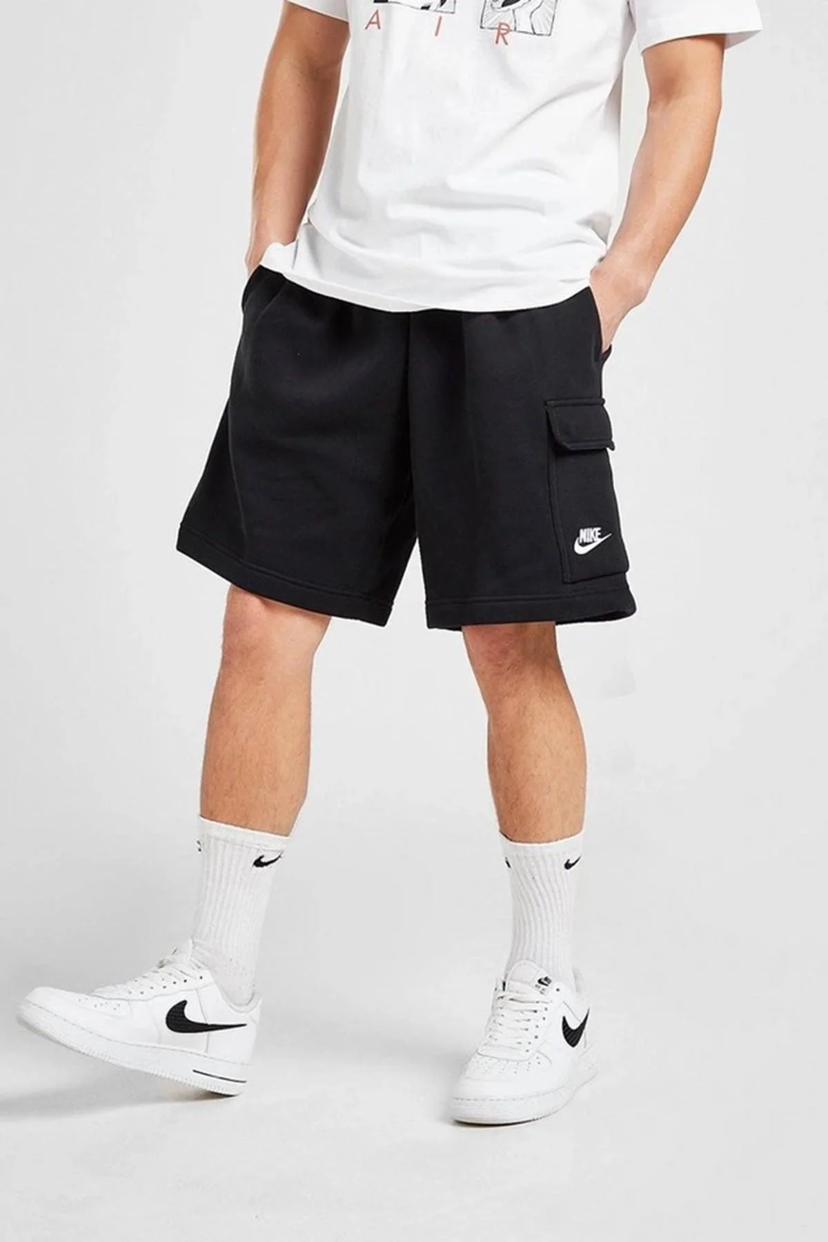 Nike Sportswear Club Men's Cargo Shorts Erkek Pamuklu Kargo Şort Siyah Fiyatı, Yorumları ve Özellikleri