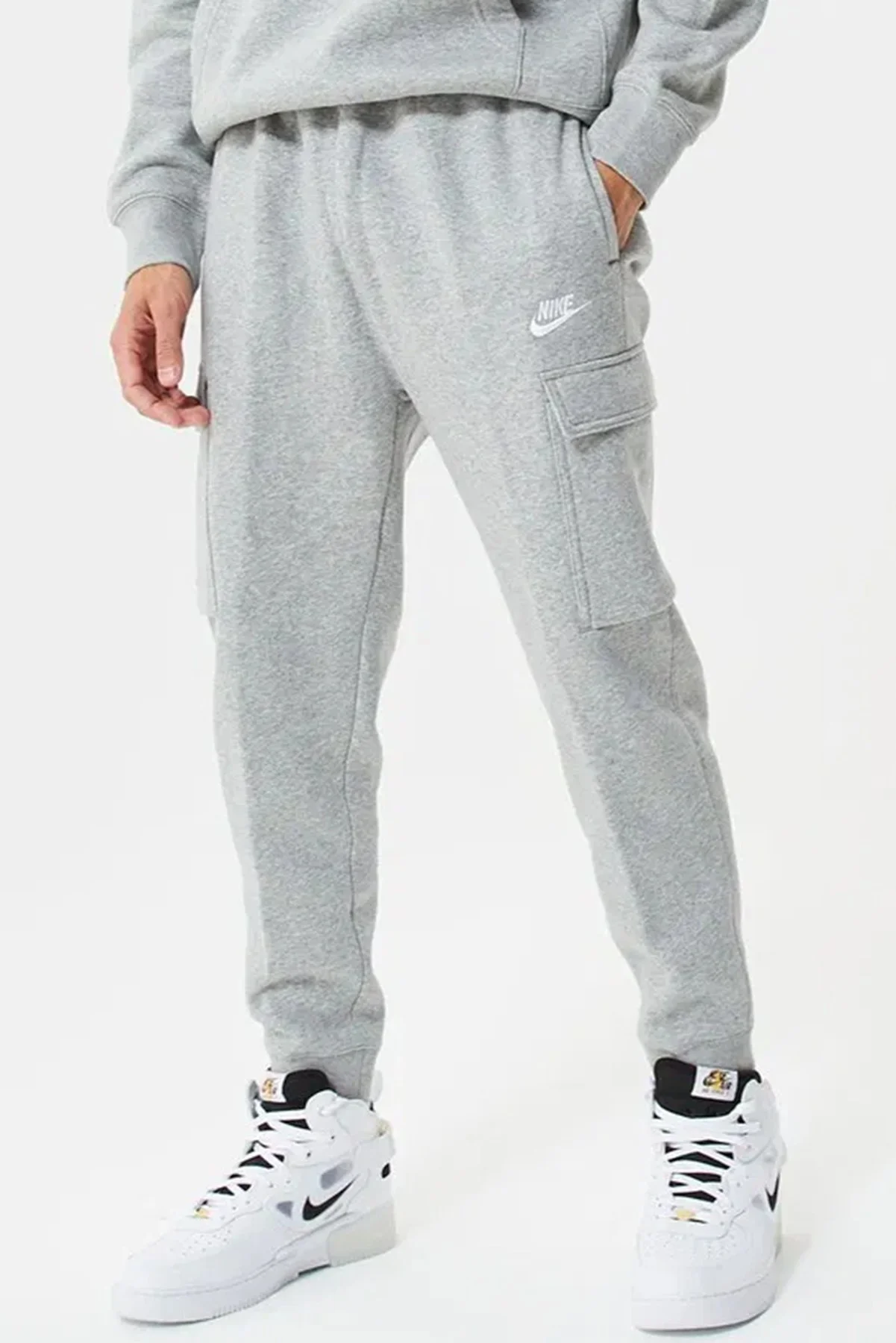 Nike Sportswear Club Fleece Taper Leg Sneaker Length Cargo Pant Erkek Pamuklu Kargo Eşofman Altı Gri