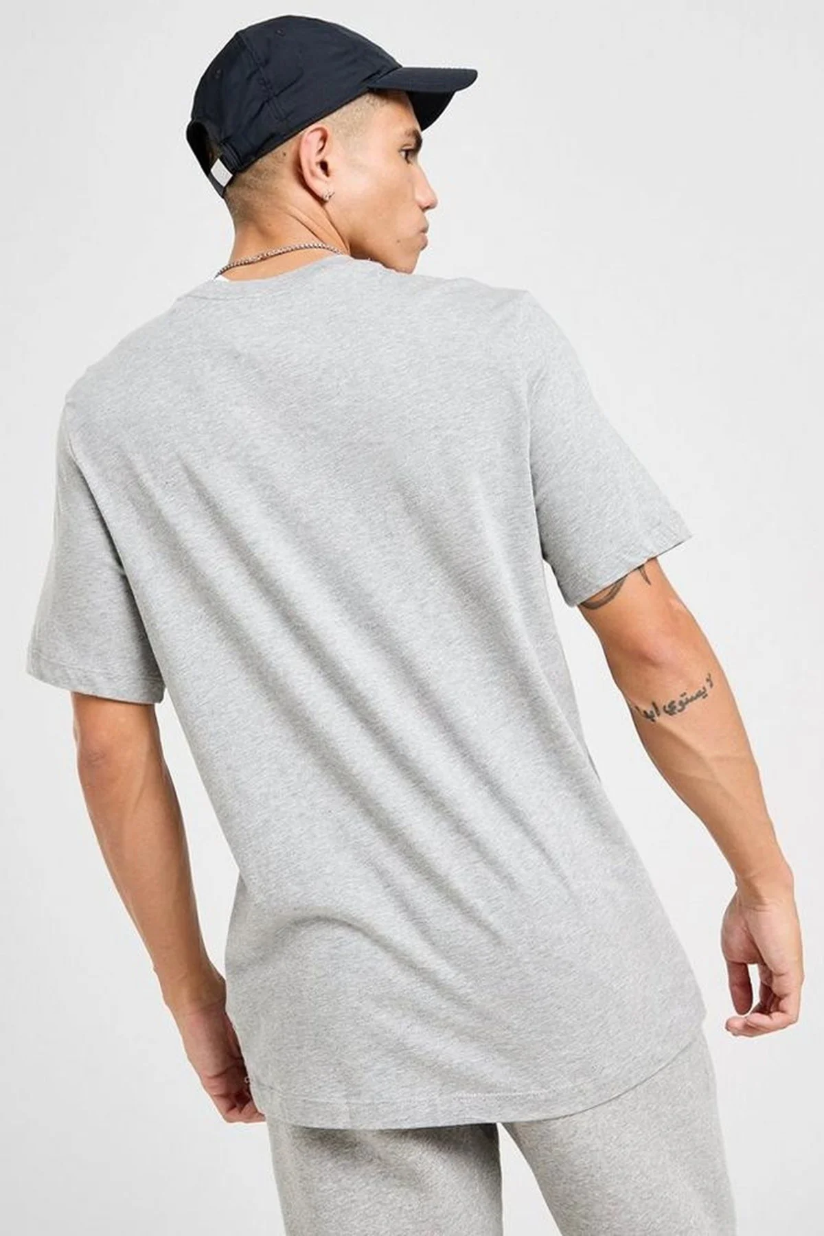 Nike Sportswear Club Men's T-Shirt Erkek Pamuklu Tişört Gri