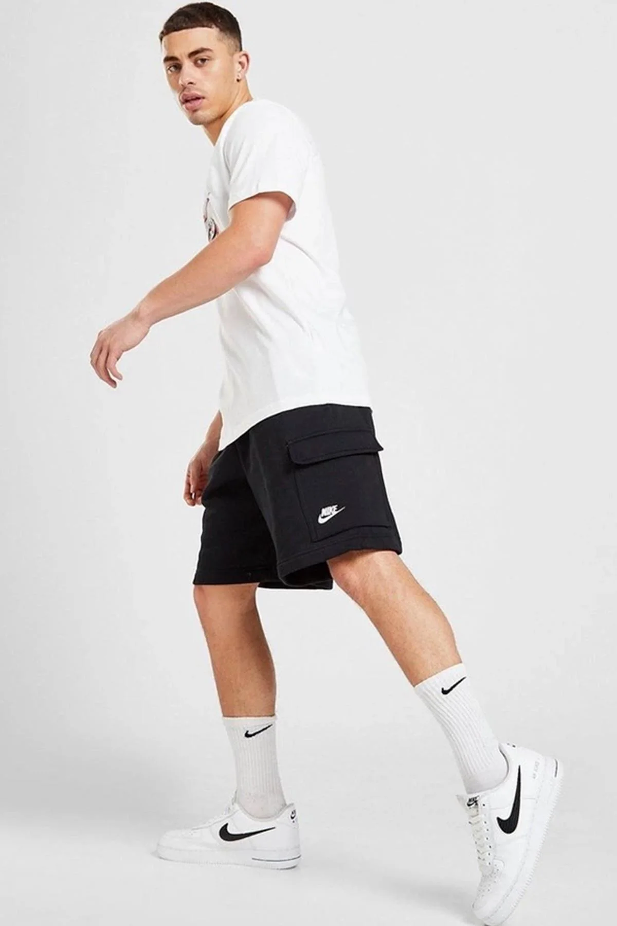 Nike Sportswear Club Men's Cargo Shorts Erkek Pamuklu Kargo Şort Siyah Fiyatı, Yorumları ve Özellikleri