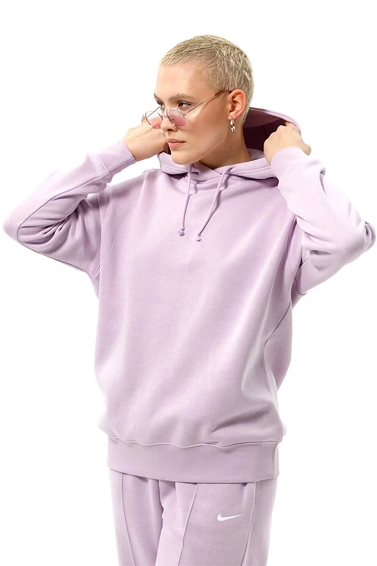 Nike Sportswear Collection Essentials Oversized Hoodie Büyük Beden Kapüşonlu Kadın Mor Sweatshirt Fiyatı, Yorumları ve Özellikleri