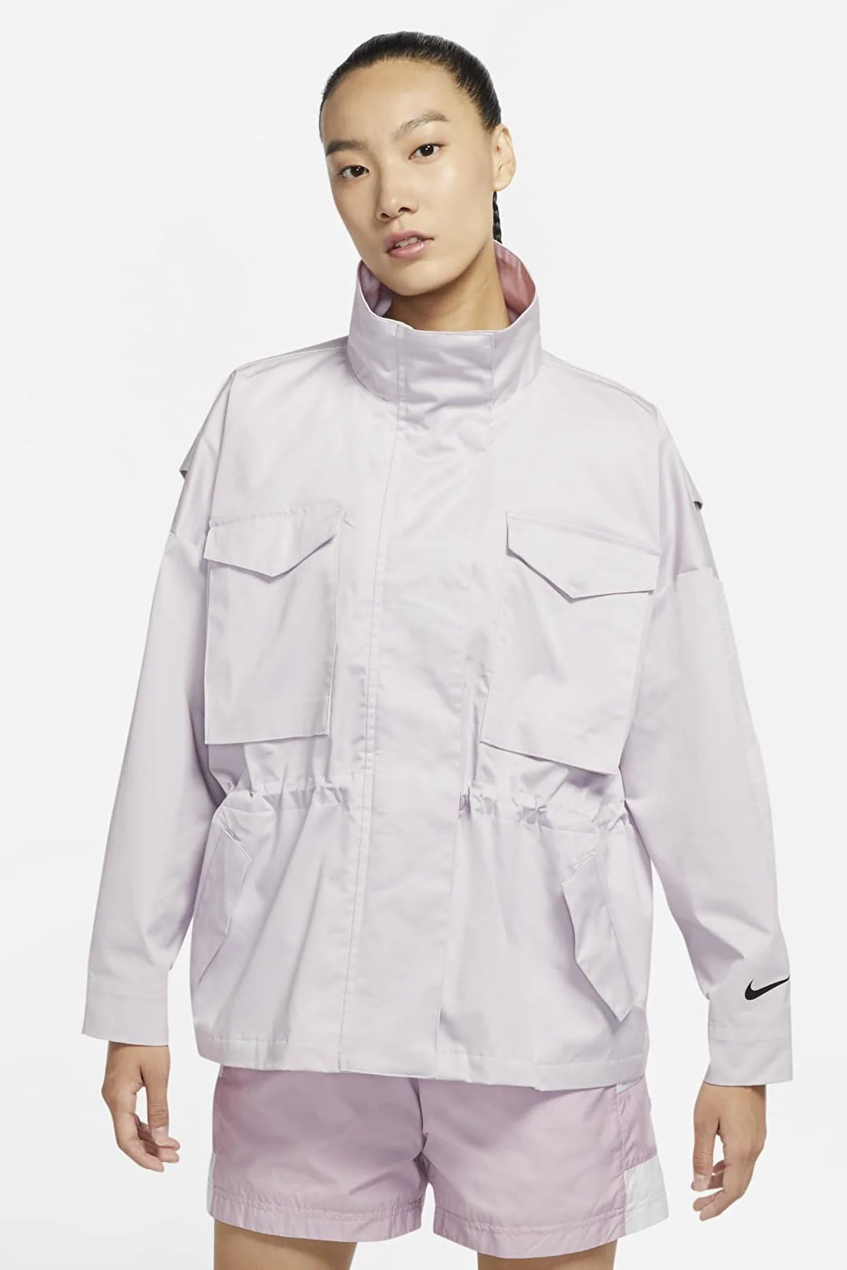 Nike Sportswear Collection Essentials M65 Full Zip Büyük Beden Kadın Ceket Lila Fiyatı, Yorumları ve Özellikleri