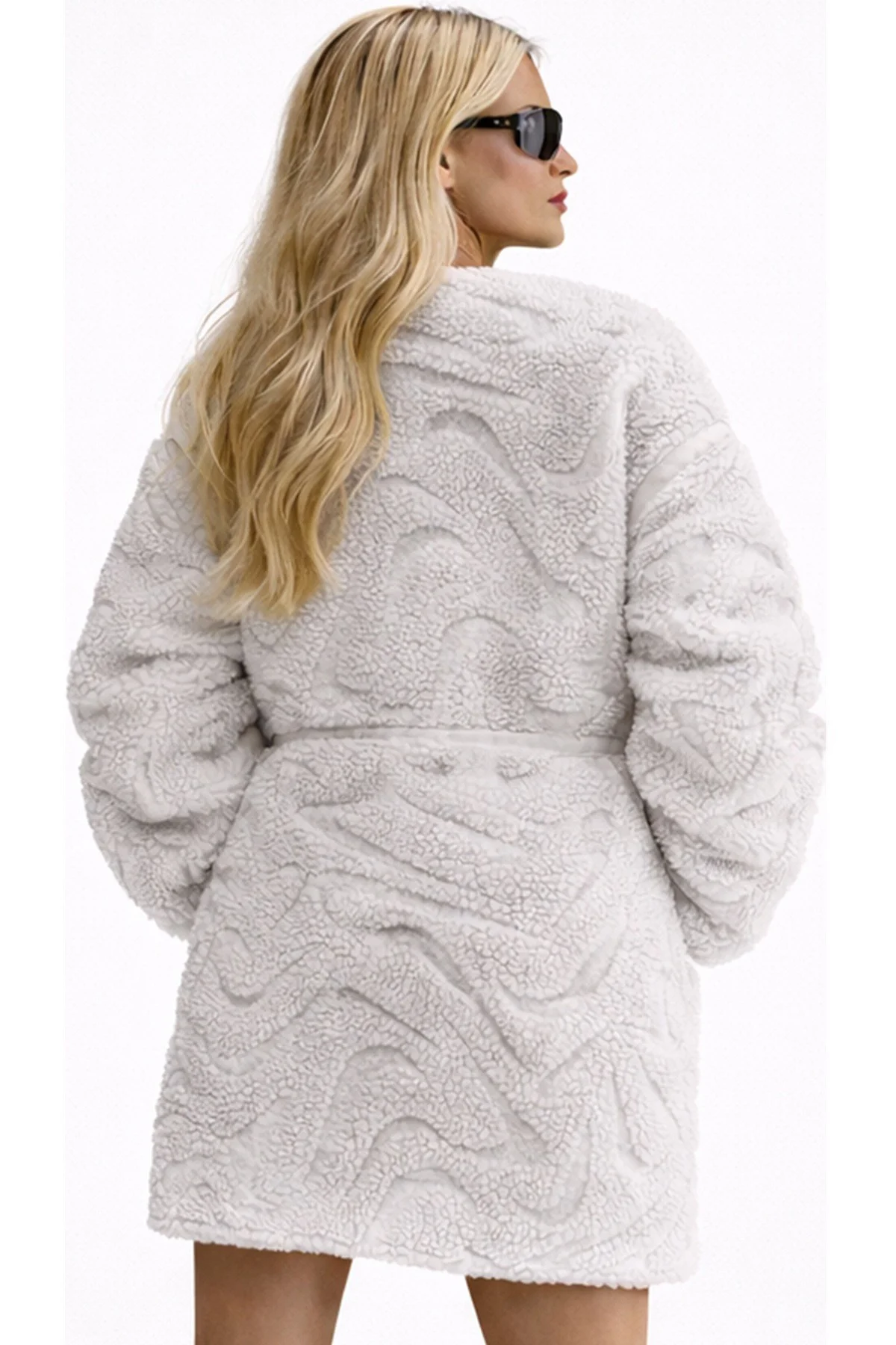 Nike Sportswear Cozy Terma Fit Women's Loose High Pile Jacket Kadın Bol Kesim Peluş Spor Ceket Krem