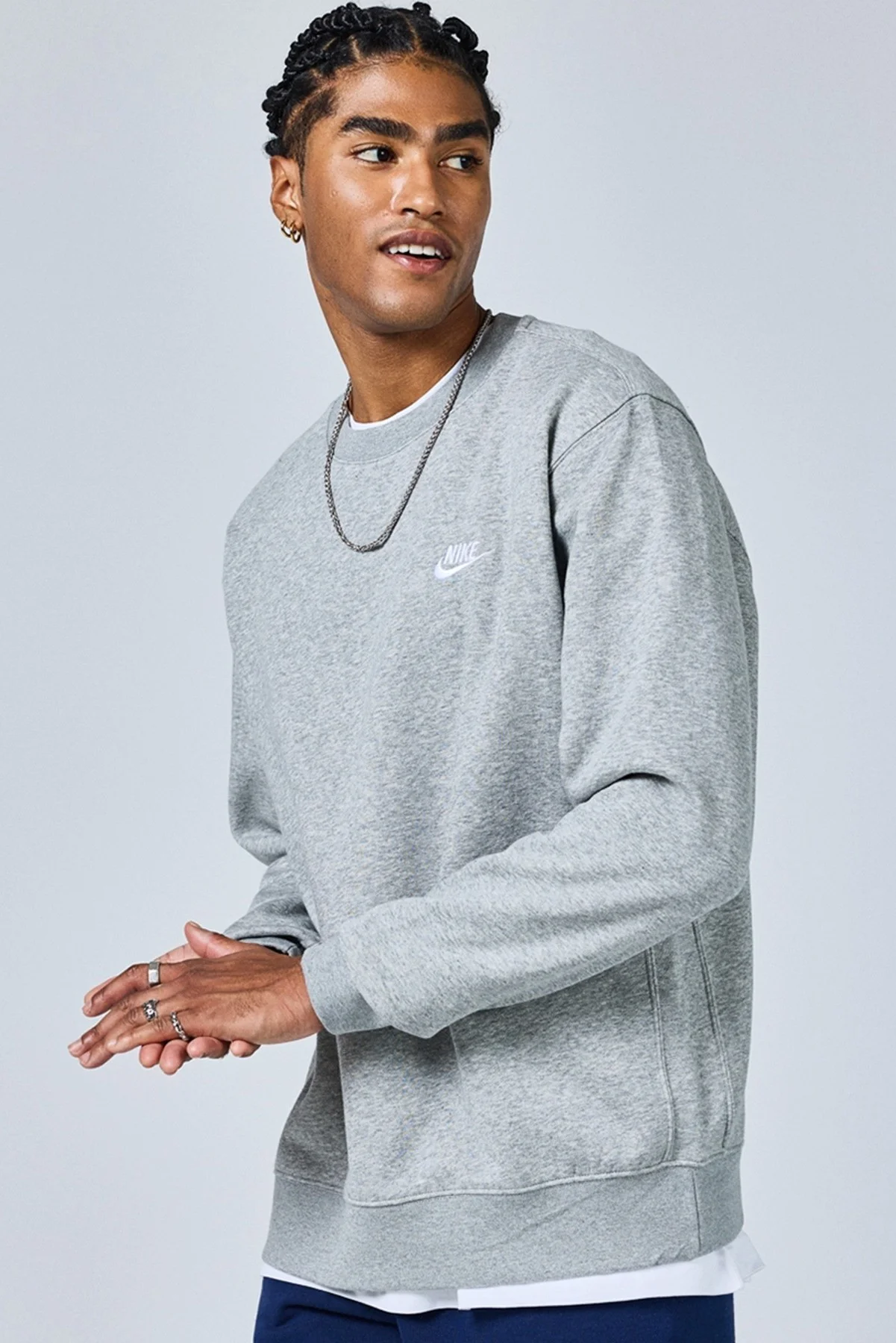 Nike Sportswear Crew Sweat Cotton Pamuklu Sweatshirt Gri Nike Sportswear Crew Sweat Cotton Pamuklu Sweatshirt Gri Fiyatı, Yorumları ve Özellikleri