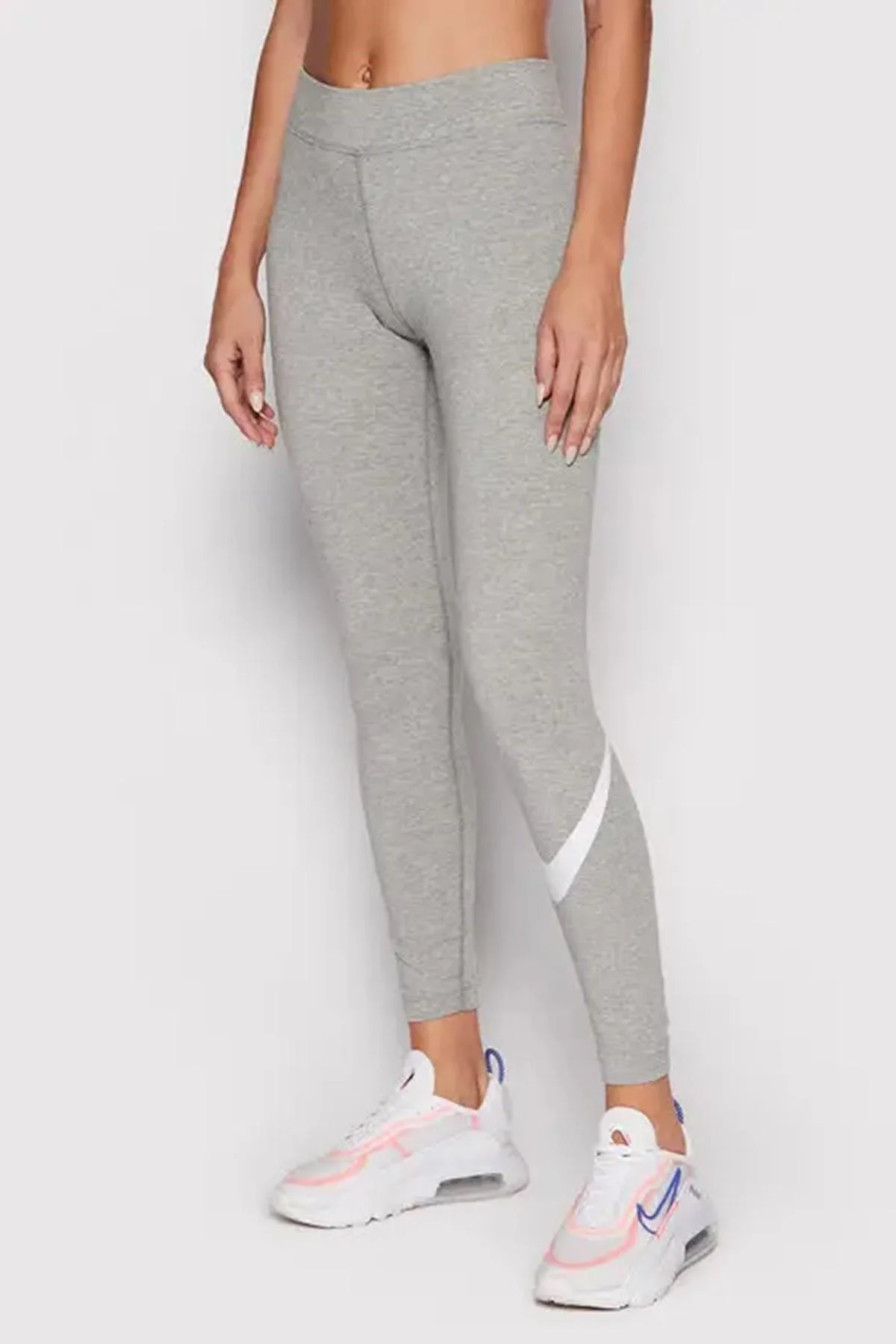 Nike Sportswear Essential Cotton Swoosh Leggings Gray Pamuklu Kadın Taytı Gri Fiyatı, Yorumları ve Özellikleri