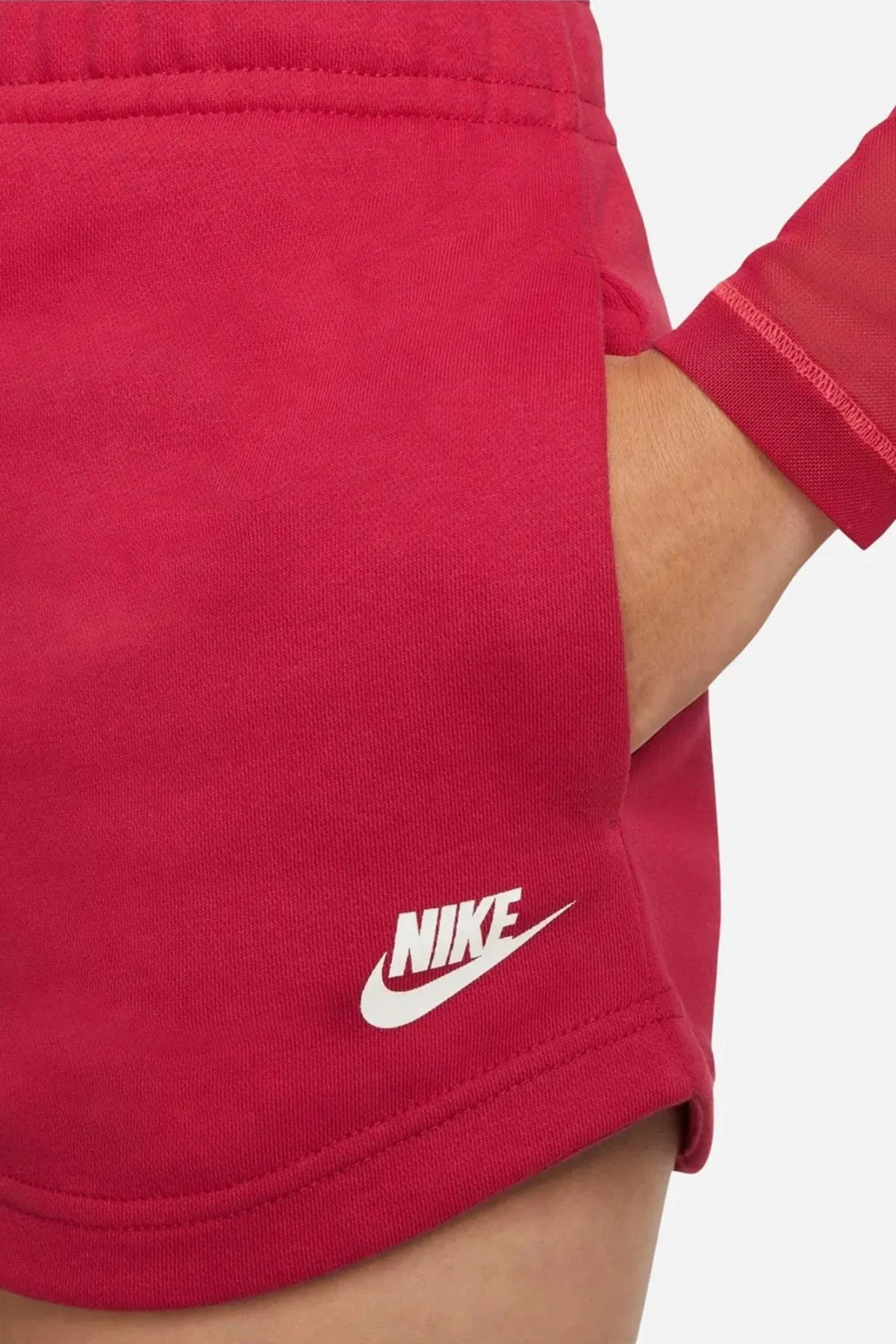 Nike Sportswear Essential Fleece Women's Short Kadın Pamuklu Şort Kırmızı Fiyatı, Yorumları ve Özellikleri