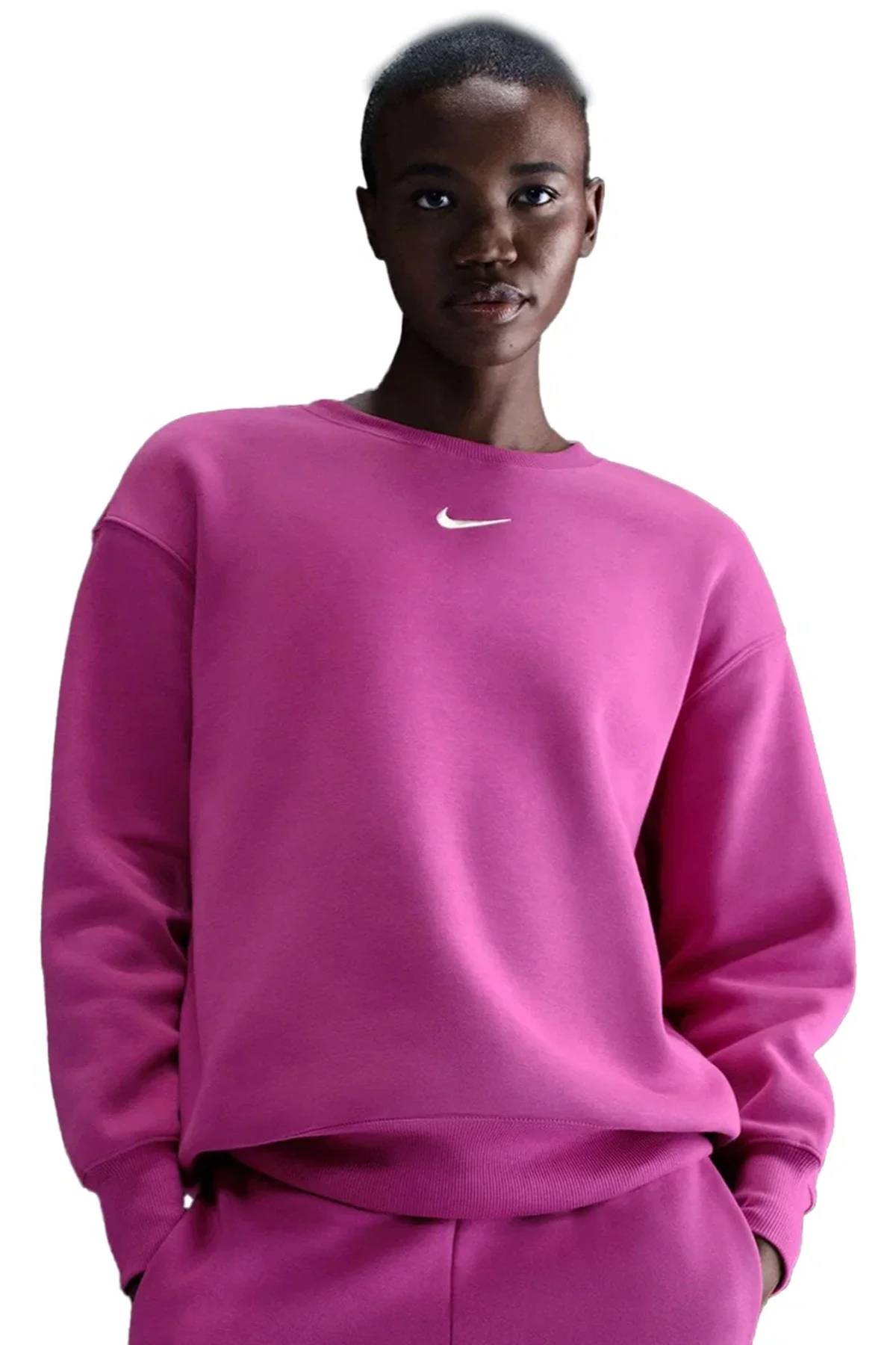 Nike Sportswear Essential Collection Fleece Oversized Crew Kadın Sweatshirt Mor Fiyatı, Yorumları ve Özellikleri