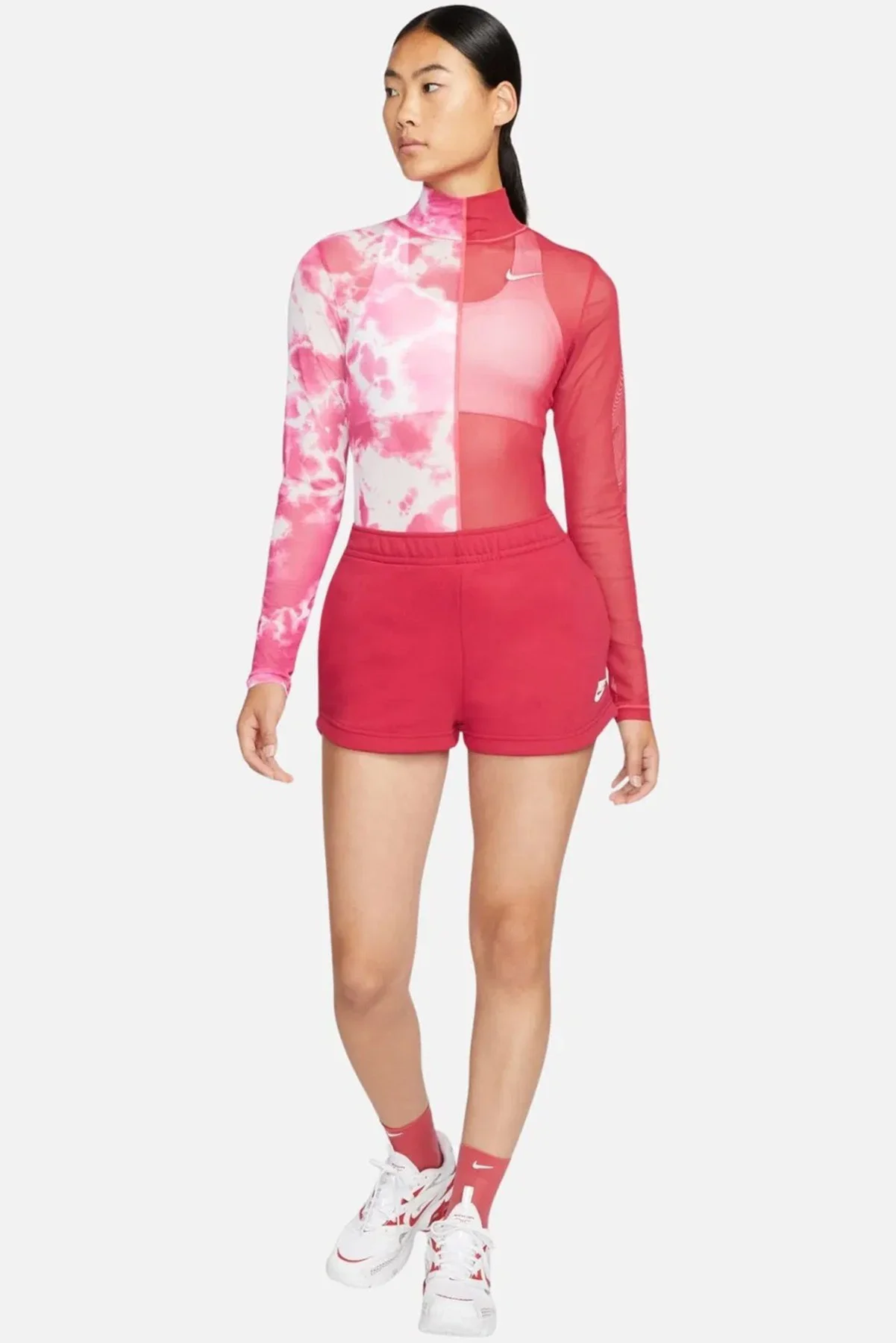 Nike Sportswear Essential Fleece Women's Short Kadın Pamuklu Şort Kırmızı Fiyatı, Yorumları ve Özellikleri