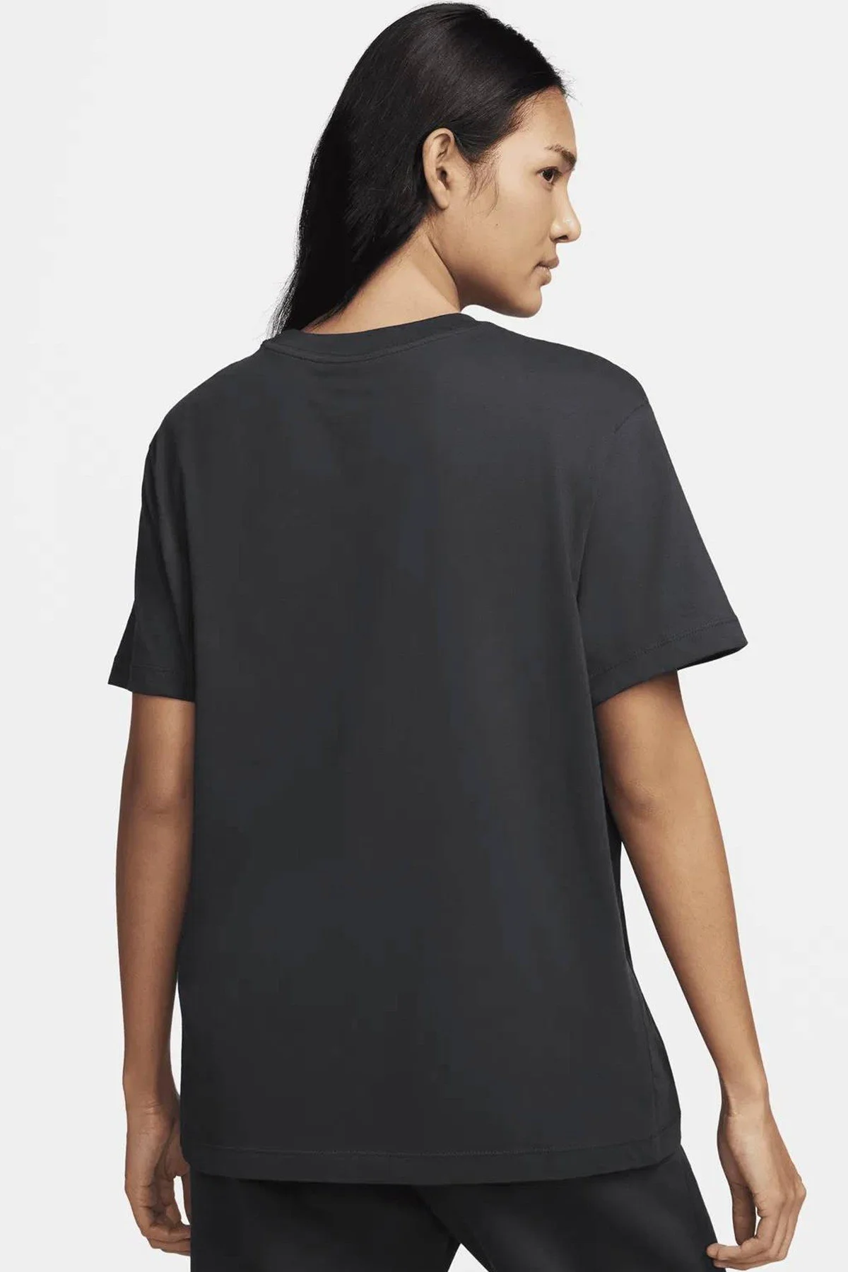 Nike Sportswear Fleece Boyfriend Short Sleeve Pamuklu Bol Kesim Kadın Tişört Antrasit Fiyatı, Yorumları ve Özellikleri
