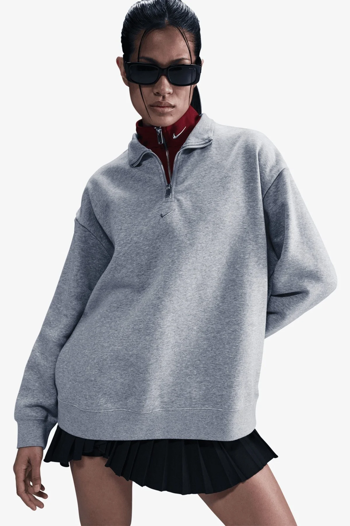 Nike Sportswear Fleece 1/4 Zipped Oversized Sweatshirt Kadın Oversize 1/4 Fermuarlı Sweatshirt Gri Nike Sportswear Fleece 1/4 Zipped Oversized Sweatshirt Kadın Oversize 1/4 Fermuarlı Sweatshirt Gri Fiyatı, Yorumları ve Özellikleri