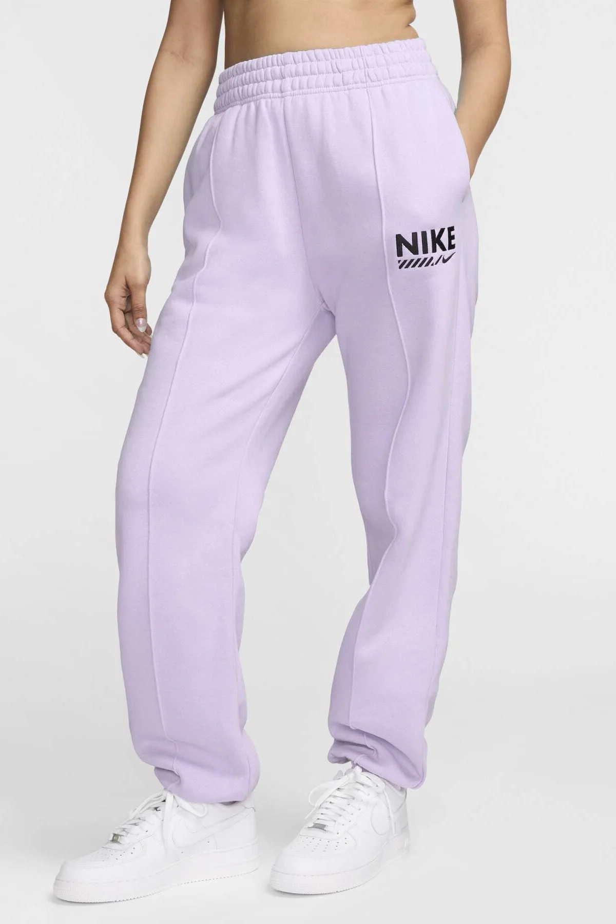 Nike Sportswear Fleece Mid Rise Loose Fit Şardonlu Büyük Beden Kadın Eşofman Altı Mor Nike Sportswear Fleece Mid Rise Loose Fit Şardonlu Büyük Beden Kadın Eşofman Altı Mor