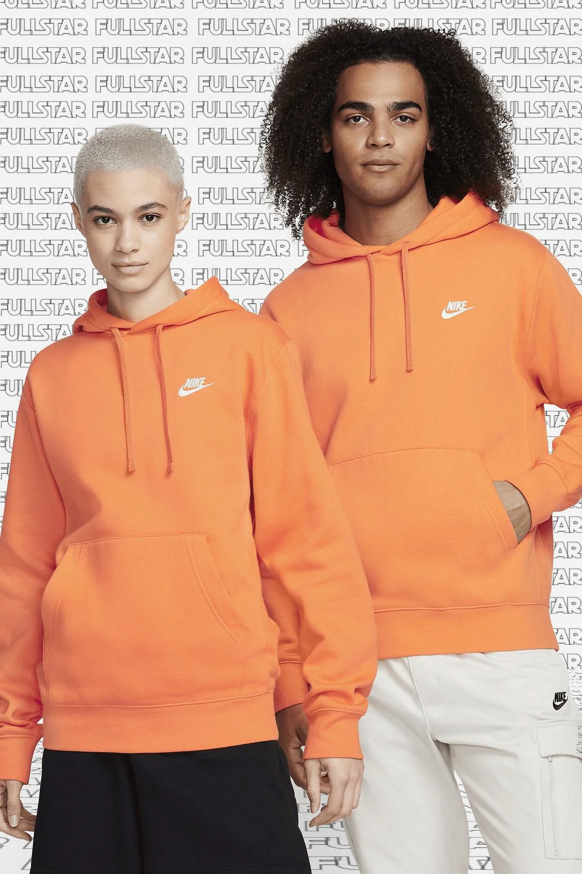 Nike Sportswear Hoodie Fleece Unisex Orange Şardonlu Kapüşonlu Sweatshirt Orange