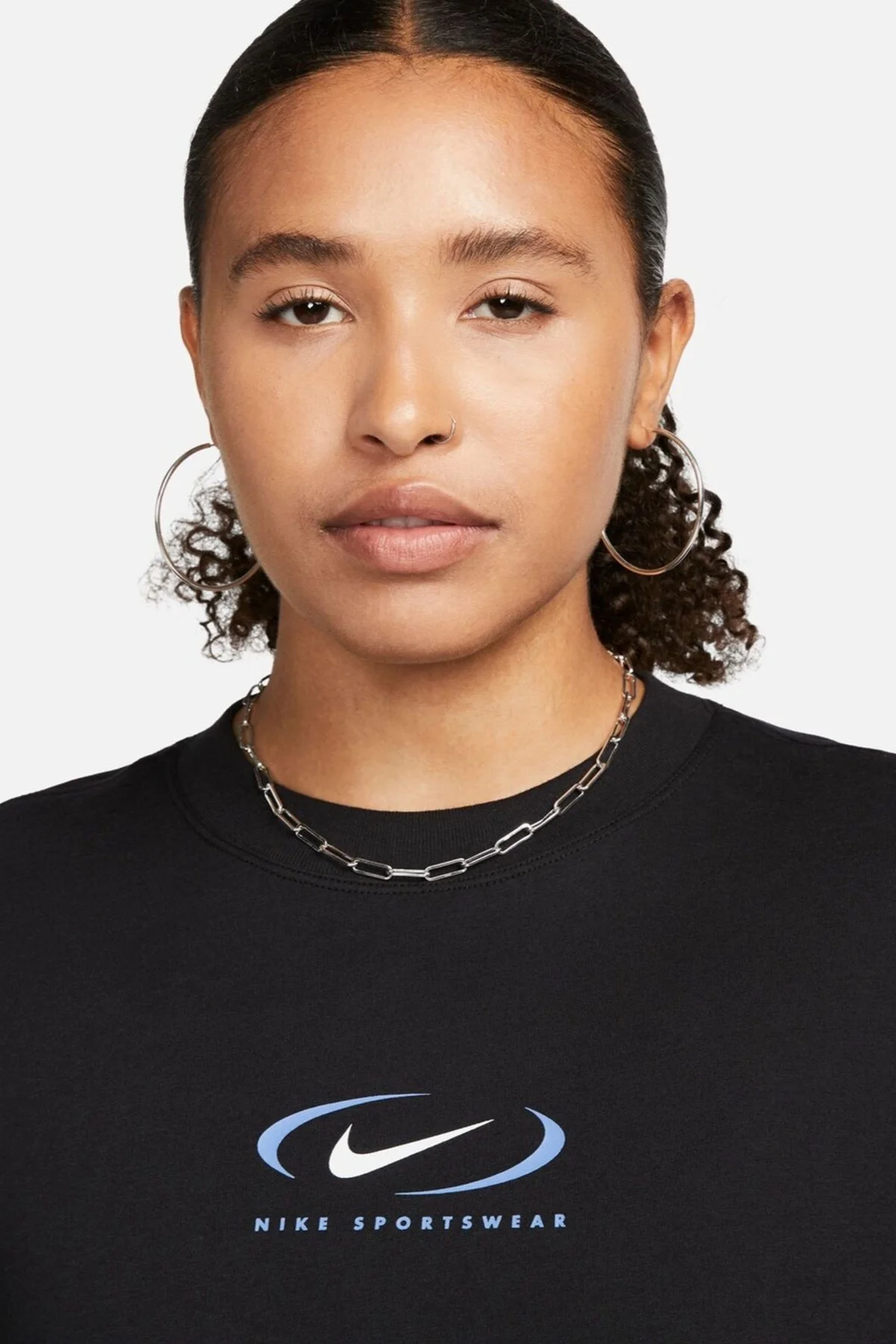 Nike Sportswear Loose Fit Tee Bfoosh Kadın Pamuklu Bol Kesim Tişört Siyah Nike Sportswear Loose Fit Tee Bfoosh Kadın Pamuklu Bol Kesim Tişört Siyah