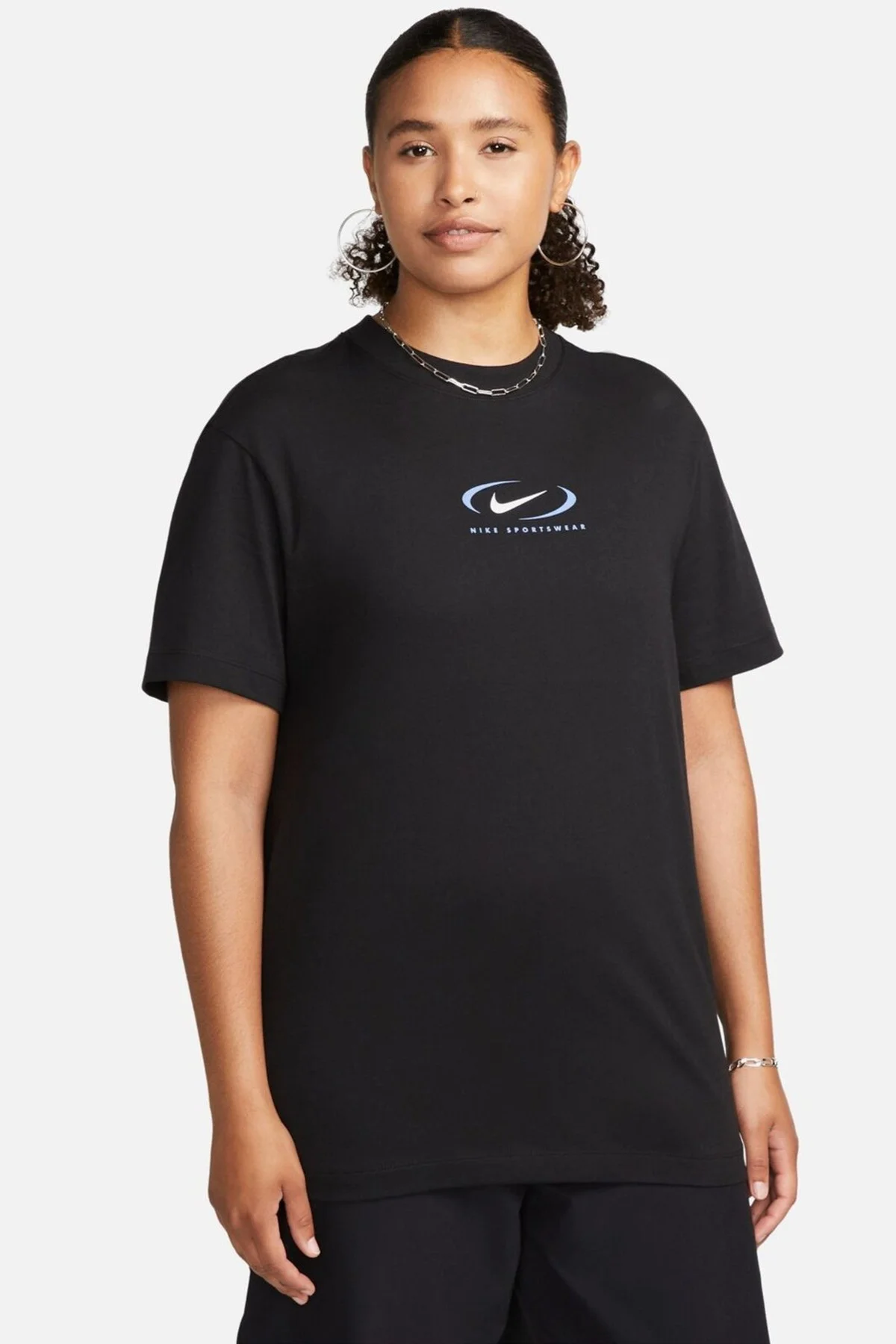 Nike Sportswear Loose Fit Tee Bfoosh Kadın Pamuklu Bol Kesim Tişört Siyah Nike Sportswear Loose Fit Tee Bfoosh Kadın Pamuklu Bol Kesim Tişört Siyah