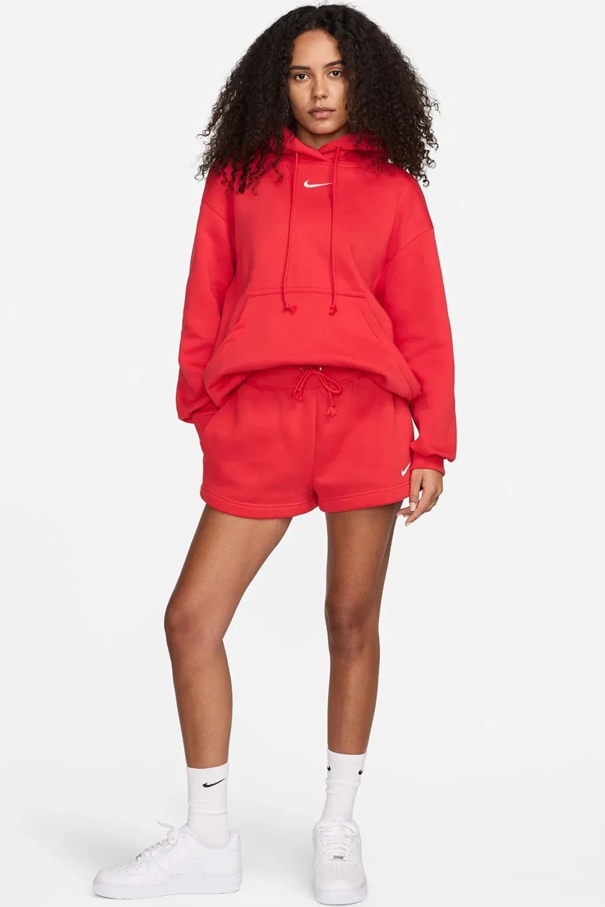 Nike Sportswear Phoenix Fleece Oversize Pullover Hoodie Kadın Kapüşonlu Bol Kesim Sweatshirt Kırmızı Fiyatı, Yorumları ve Özellikleri