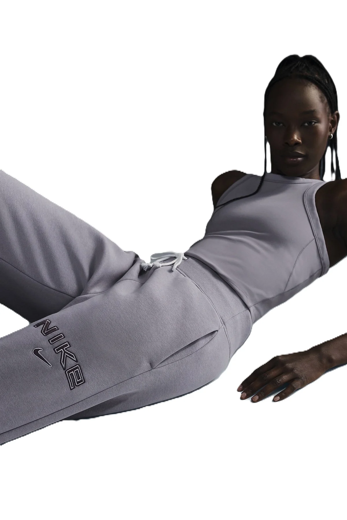 Nike Sportswear Phoenix Fleece High Rise Wide Leg Logo Pants Kadın Yüksek Bel Eşofman Altı Mor Nike Sportswear Phoenix Fleece High Rise Wide Leg Logo Pants Kadın Yüksek Bel Eşofman Altı Mor