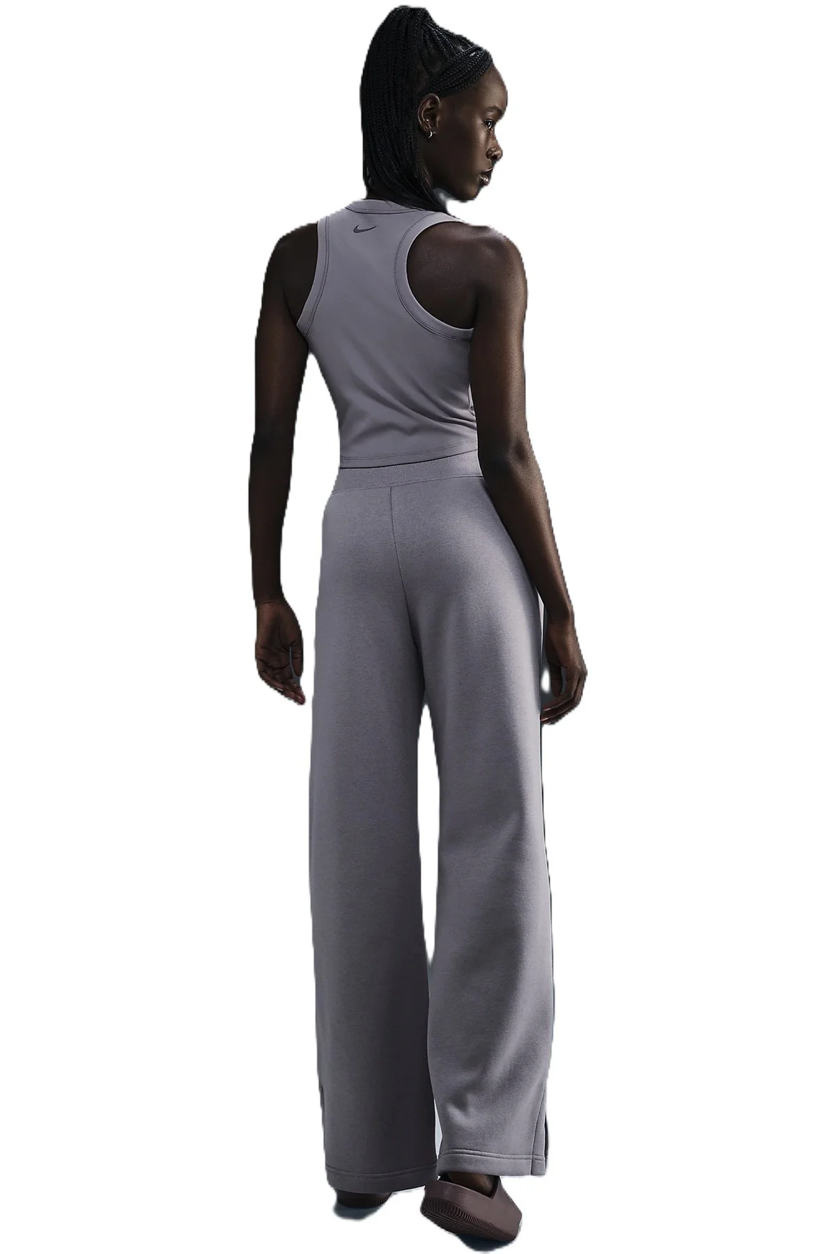 Nike Sportswear Phoenix Fleece High Rise Wide Leg Logo Pants Kadın Yüksek Bel Eşofman Altı Mor Nike Sportswear Phoenix Fleece High Rise Wide Leg Logo Pants Kadın Yüksek Bel Eşofman Altı Mor
