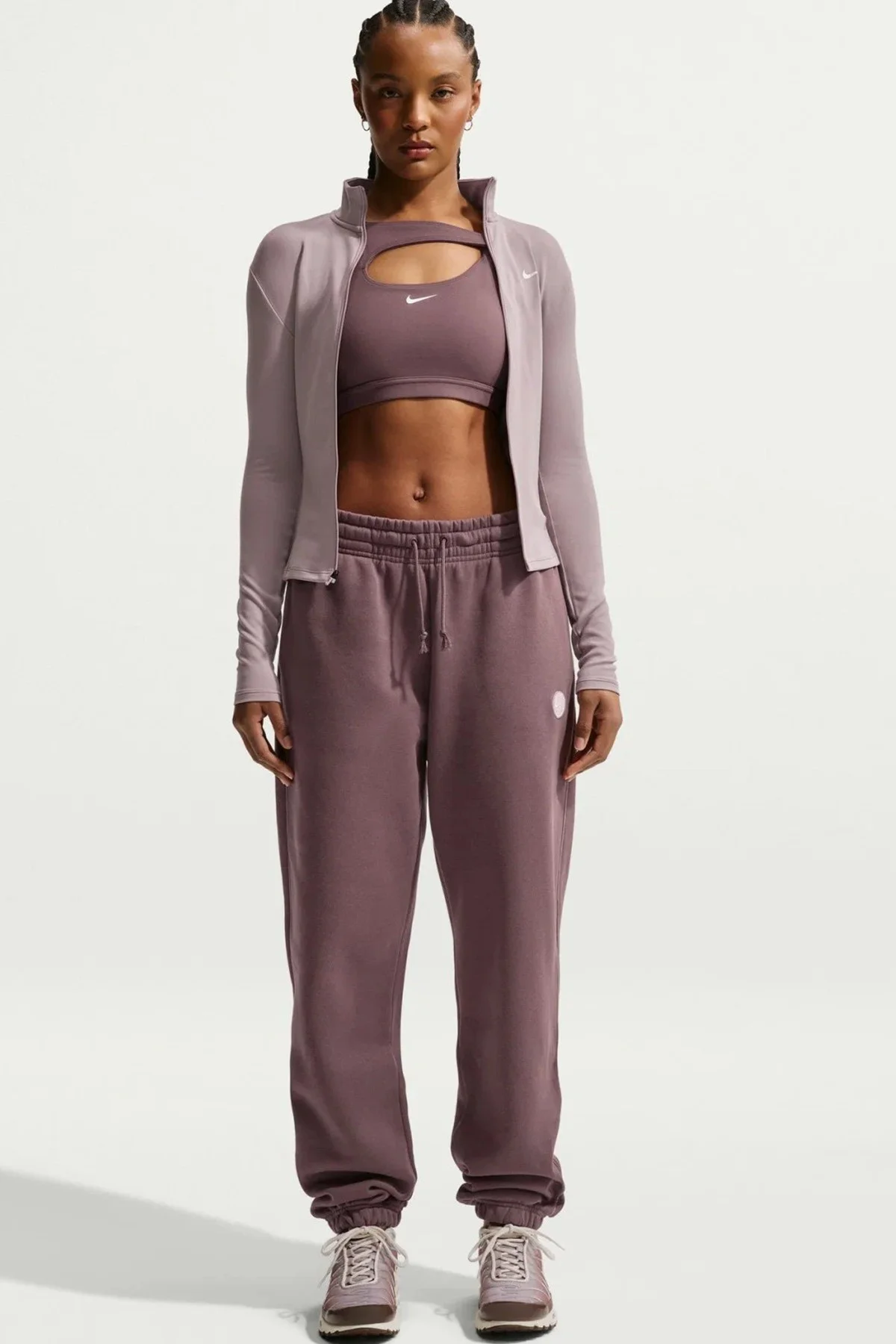 Nike Sportswear Phoenix Fleece Oversize Fit Hibrid Mid Rise Jogger Kadın Eşofman Altı Mor Nike Sportswear Phoenix Fleece Oversize Fit Hibrid Mid Rise Jogger Kadın Eşofman Altı Mor
