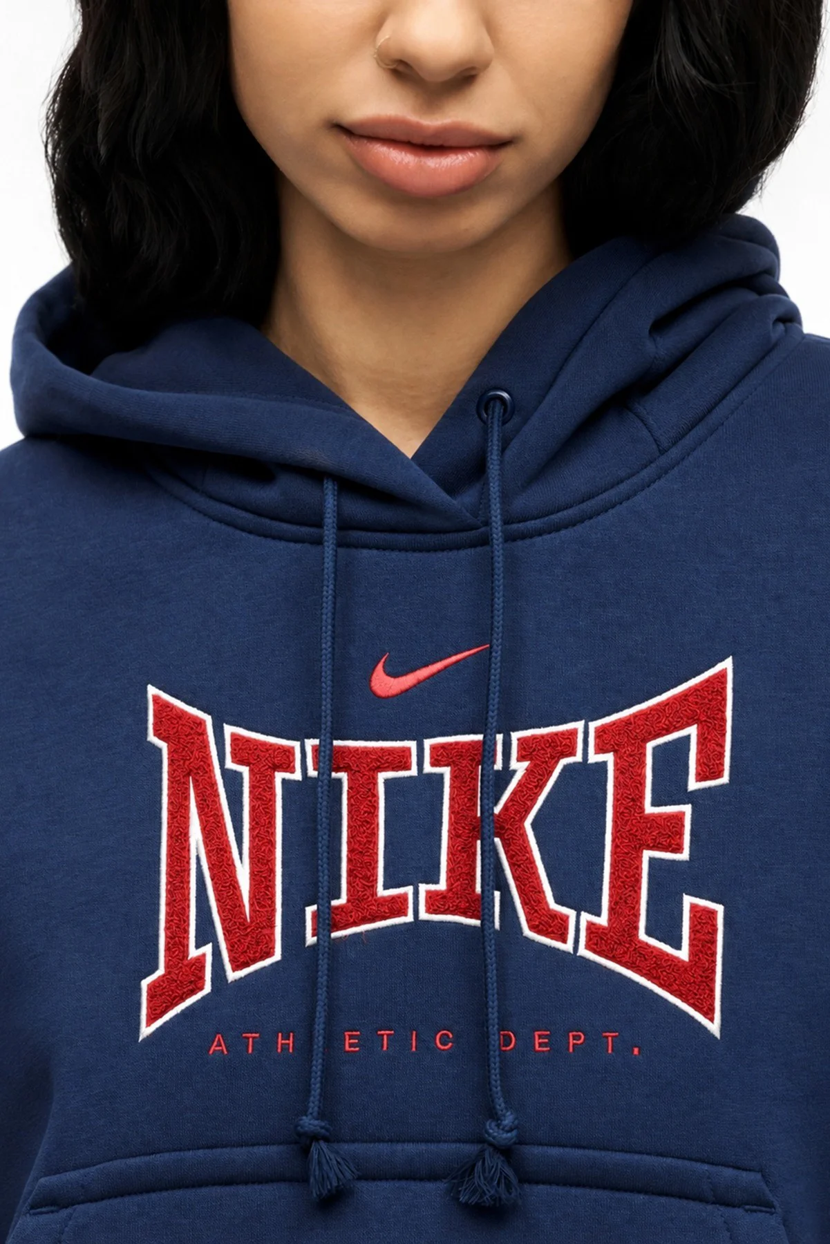 Nike Sportswear Phoenix Fleece Oversized Hoodie Kadın Kapüşonlu Oversize Şardonlu Sweatshirt Lacivert