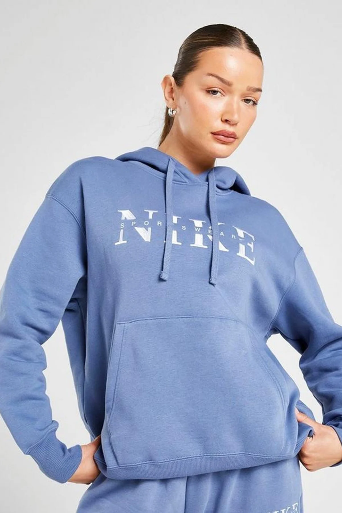 Nike Sportswear Phoenix LS Top Sweatshirt Blue Kadın Sweatshirt Mavi