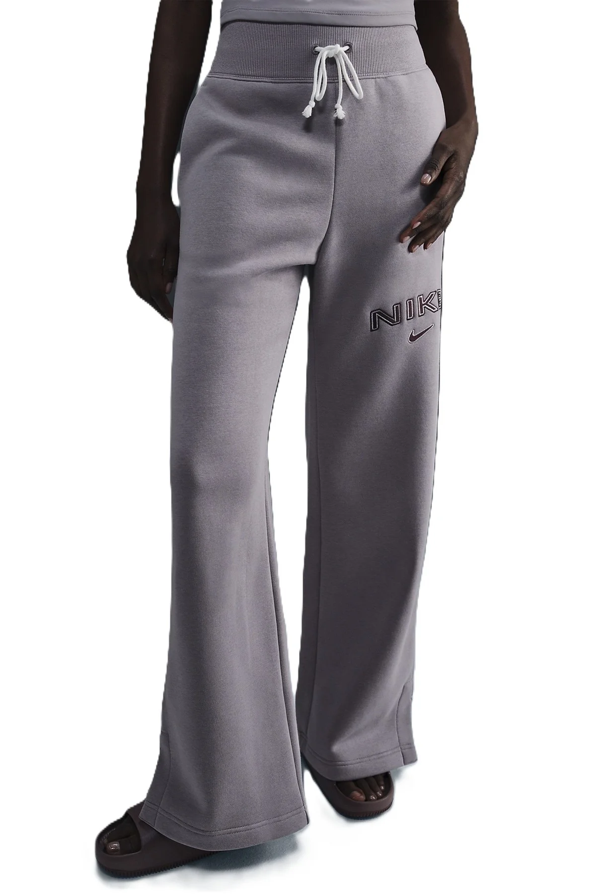 Nike Sportswear Phoenix Fleece High Rise Wide Leg Logo Pants Kadın Yüksek Bel Eşofman Altı Mor Nike Sportswear Phoenix Fleece High Rise Wide Leg Logo Pants Kadın Yüksek Bel Eşofman Altı Mor