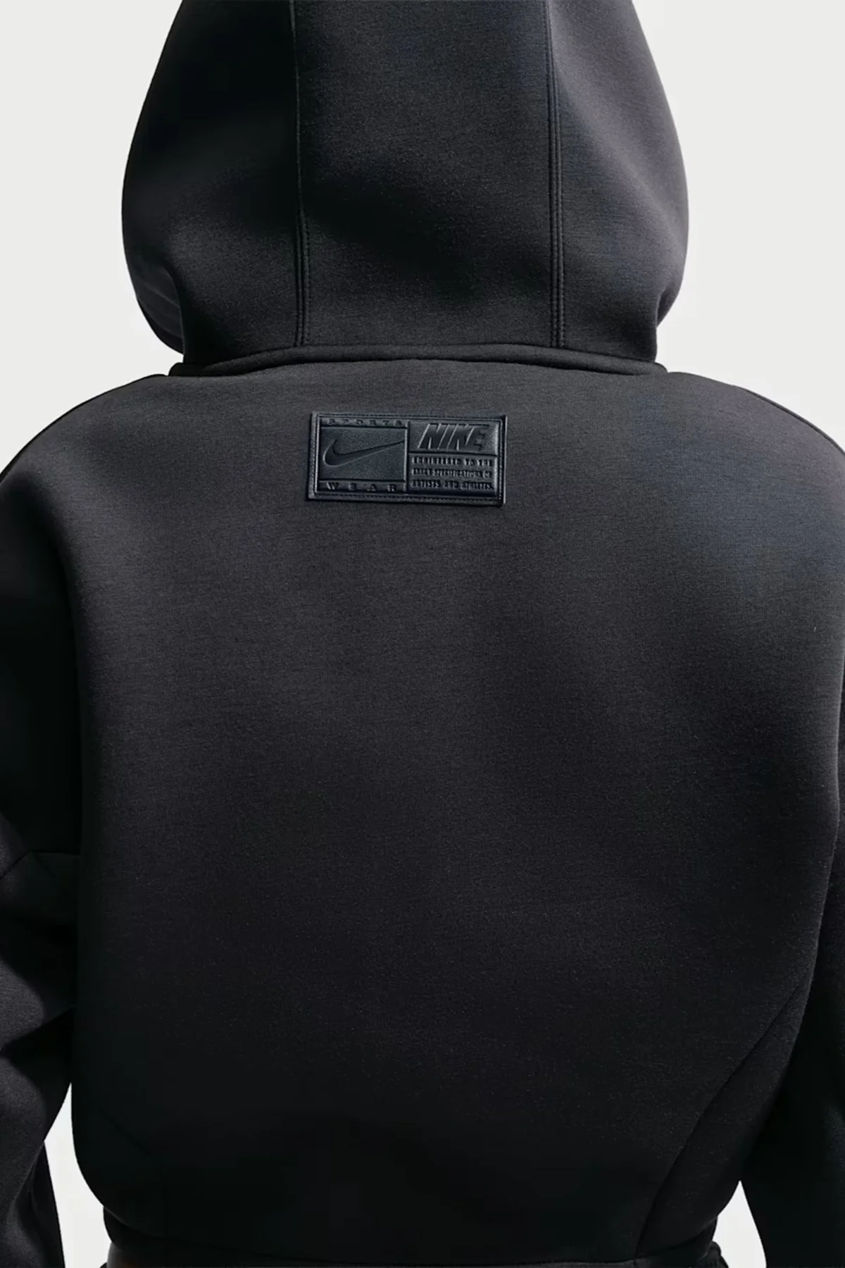 Nike Sportswear Pregame Oversize Full-Zip Sweatshirt Tam Boy Fermuarlı Bol Kesim Kapüşonlu Dalgıç Kumaş Kadın Sweatshirt Siyah