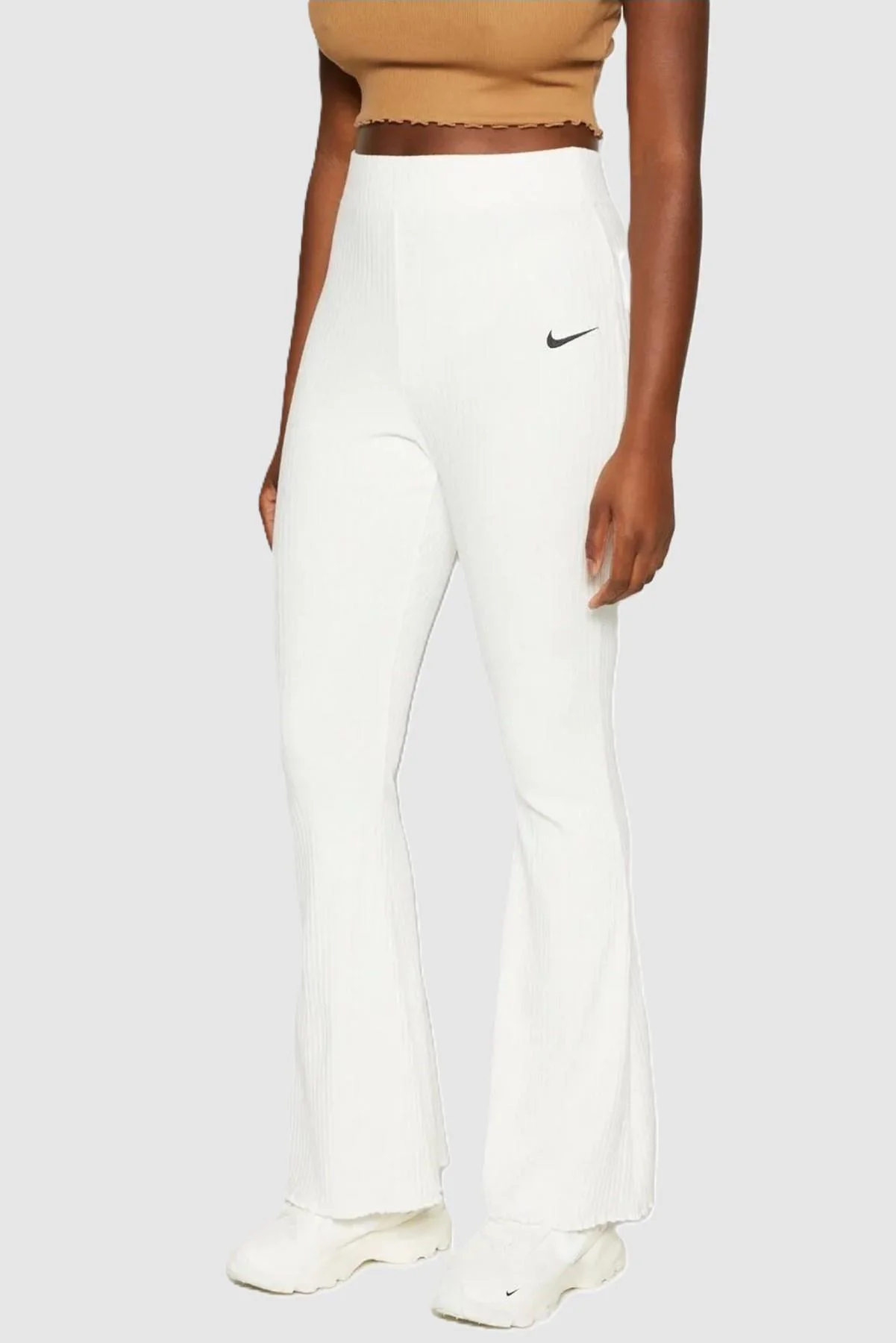Nike Sportswear Rib Jersey White Yüksek Belli Fitilli Kadın Eşofman Altı Kırık Beyaz Nike Sportswear Rib Jersey White Yüksek Belli Fitilli Kadın Eşofman Altı Kırık Beyaz