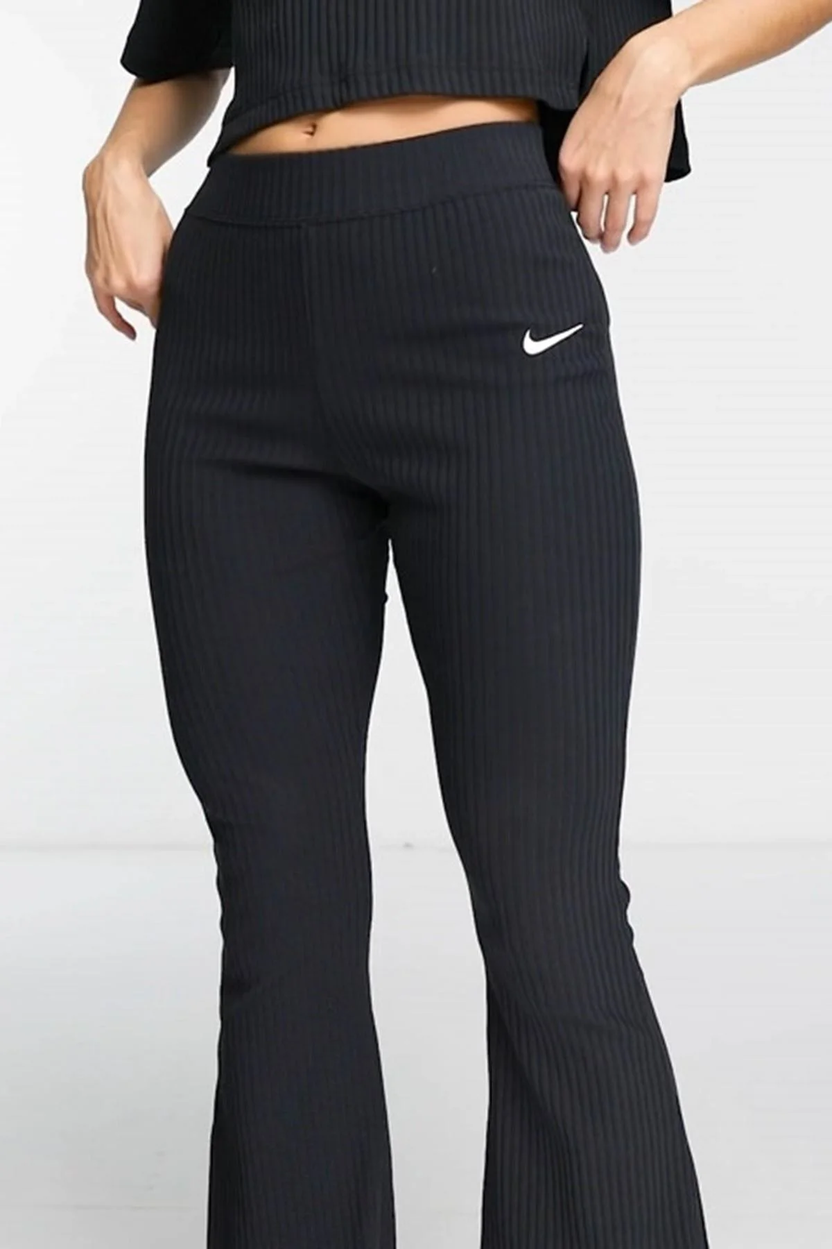 Nike Sportswear Rib Jersey White Yüksek Belli Fitilli Kadın Eşofman Altı Kırık Beyaz Nike Sportswear Rib Jersey White Yüksek Belli Fitilli Kadın Eşofman Altı Kırık Beyaz