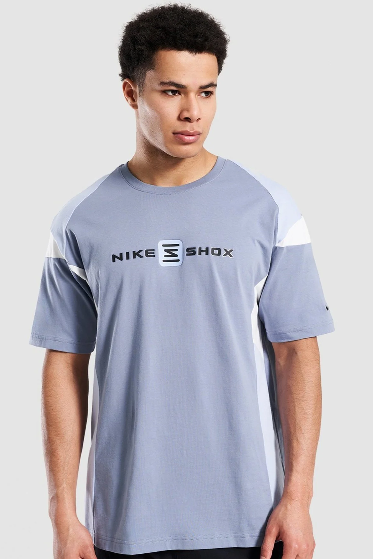 Nike Sportswear Shox NZ Loose Fit Mens Tee Bol Kesim Bisiklet Yaka Pamuklu Erkek Tişört Mavi Fiyatı, Yorumları ve Özellikleri