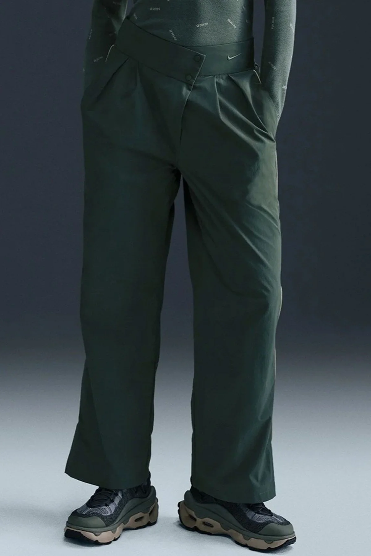 Nike Sportswear Swoosh Plus Woven Women's Pant Green Kadın Eşofman Altı Yeşil