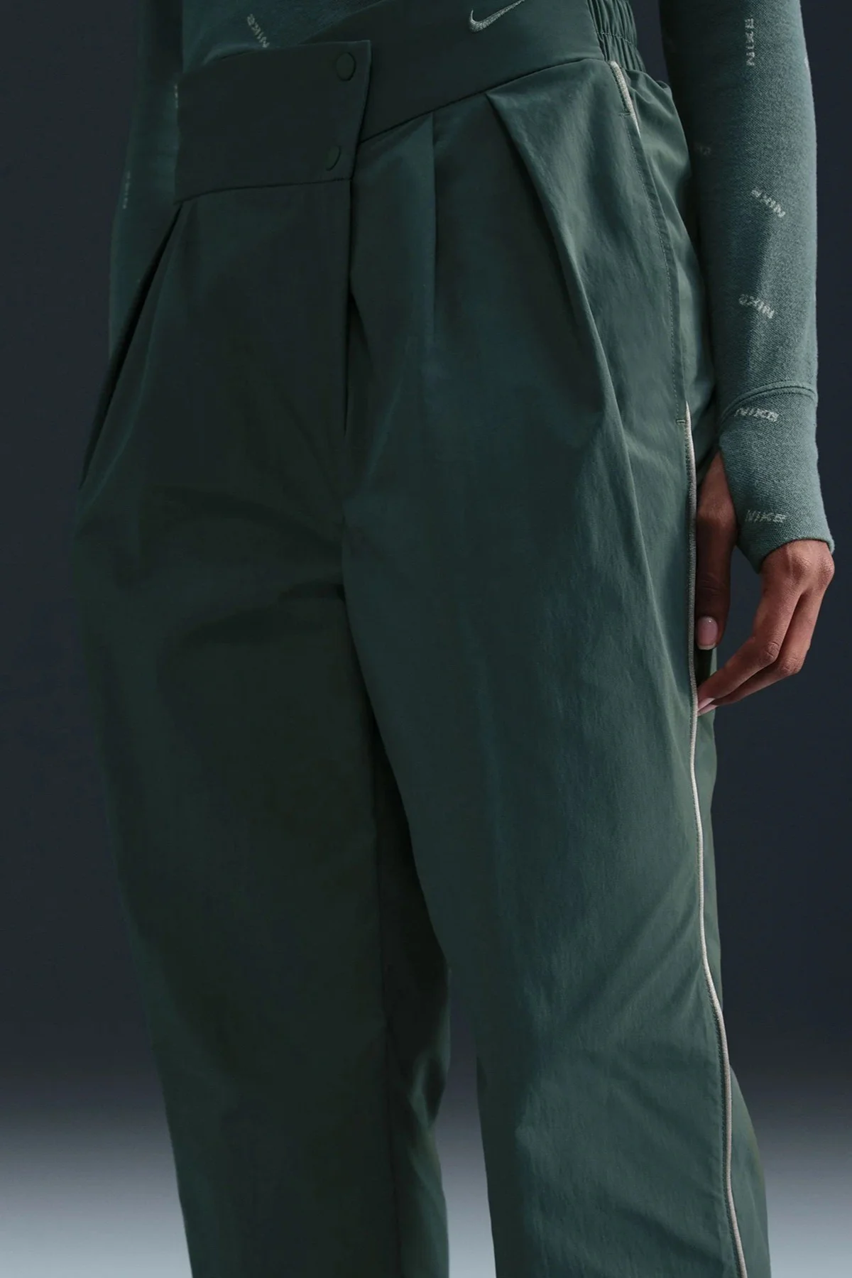 Nike Sportswear Swoosh Plus Woven Women's Pant Green Kadın Eşofman Altı Yeşil