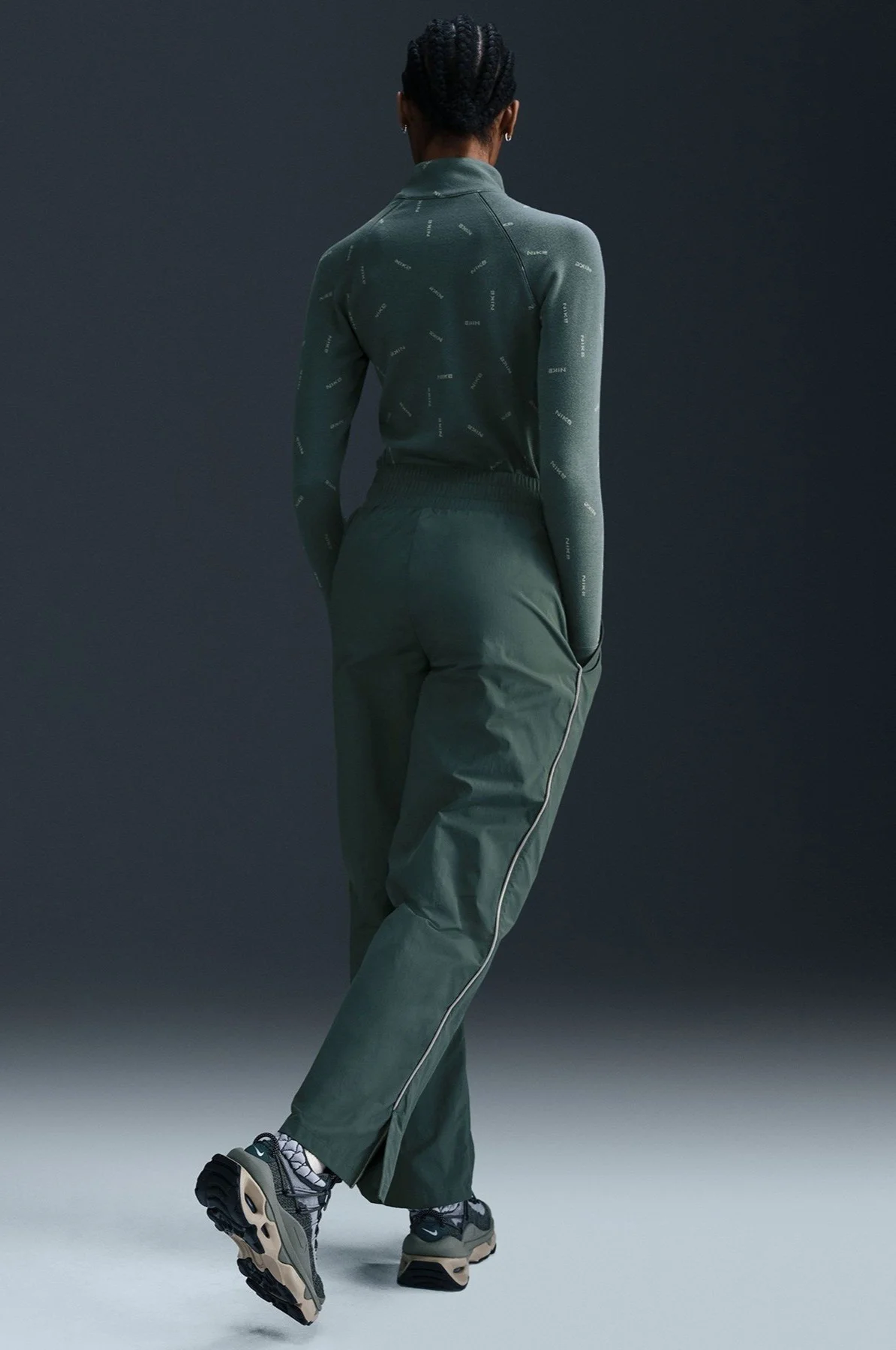 Nike Sportswear Swoosh Plus Woven Women's Pant Green Kadın Eşofman Altı Yeşil