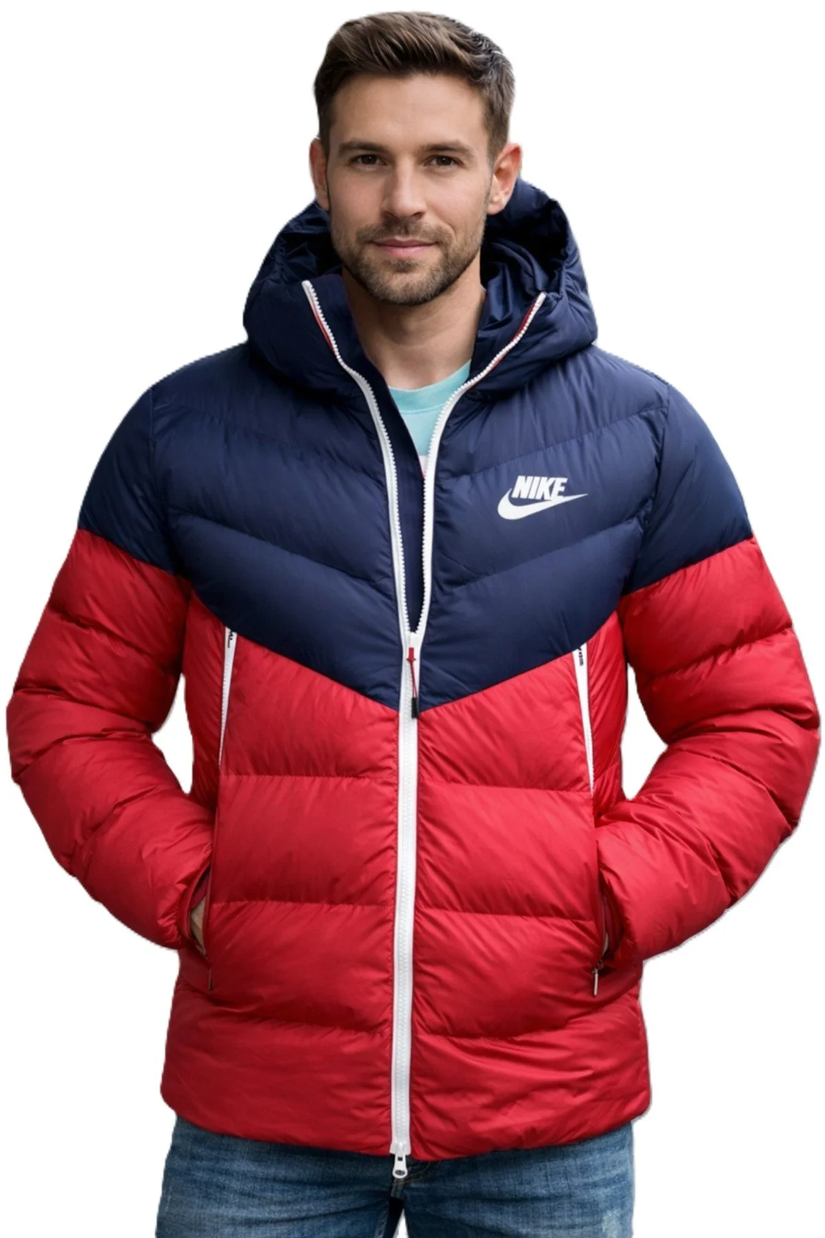 Nike Sportswear Synthetic Down Spor Jacket Erkek Suitici Şişme Spor Ceket Mavi Kırmızı Fiyatı, Yorumları ve Özellikleri