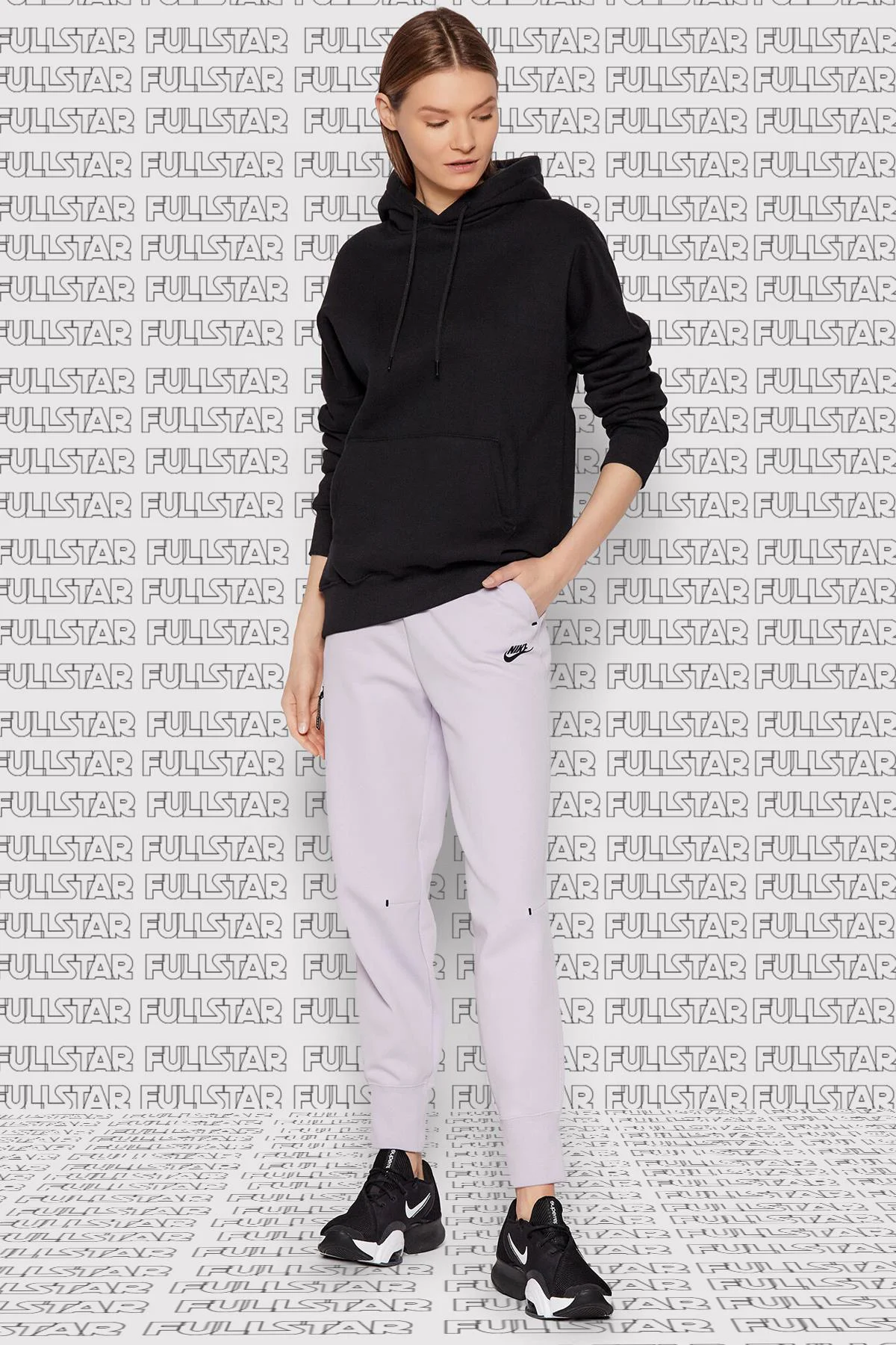 Nike Sportswear Tech Fleece Trousers Bol Kesim Kadın Lila Eşofman Altı