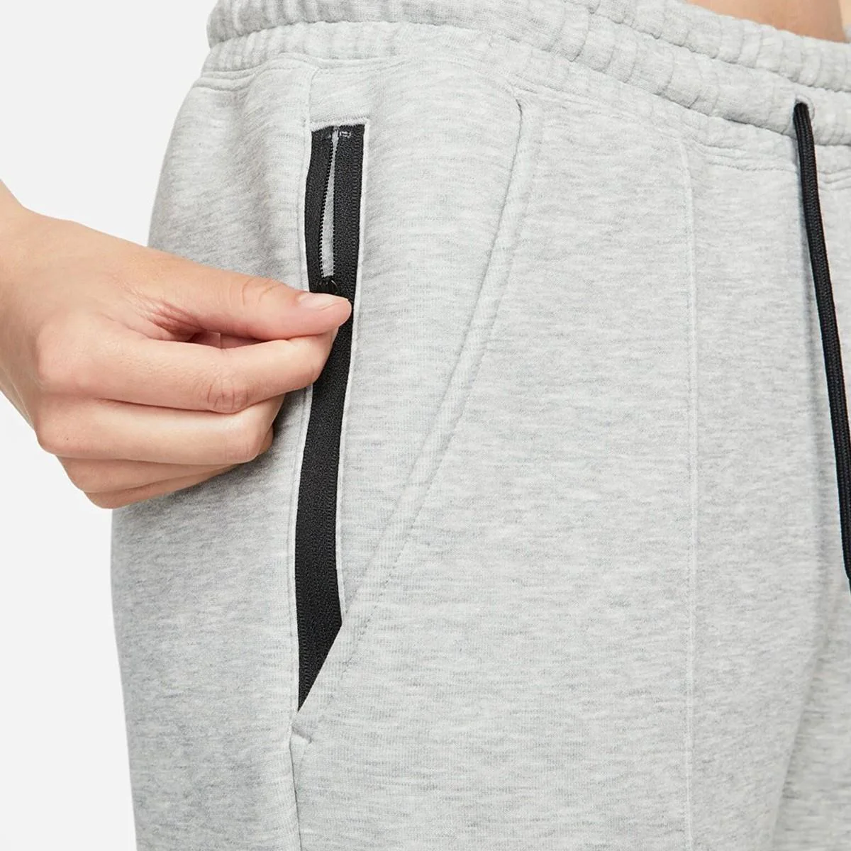 Nike Sportswear Tech Fleece Standart Fit Mid Rise Jogger Gray Kadın Eşofman Altı Gri