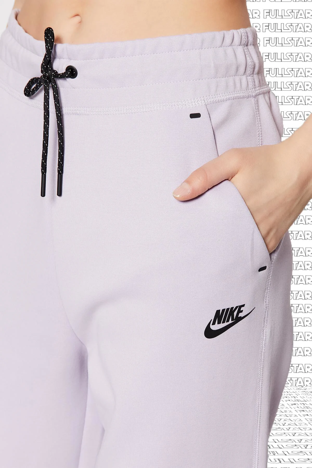 Nike Sportswear Tech Fleece Trousers Bol Kesim Kadın Lila Eşofman Altı