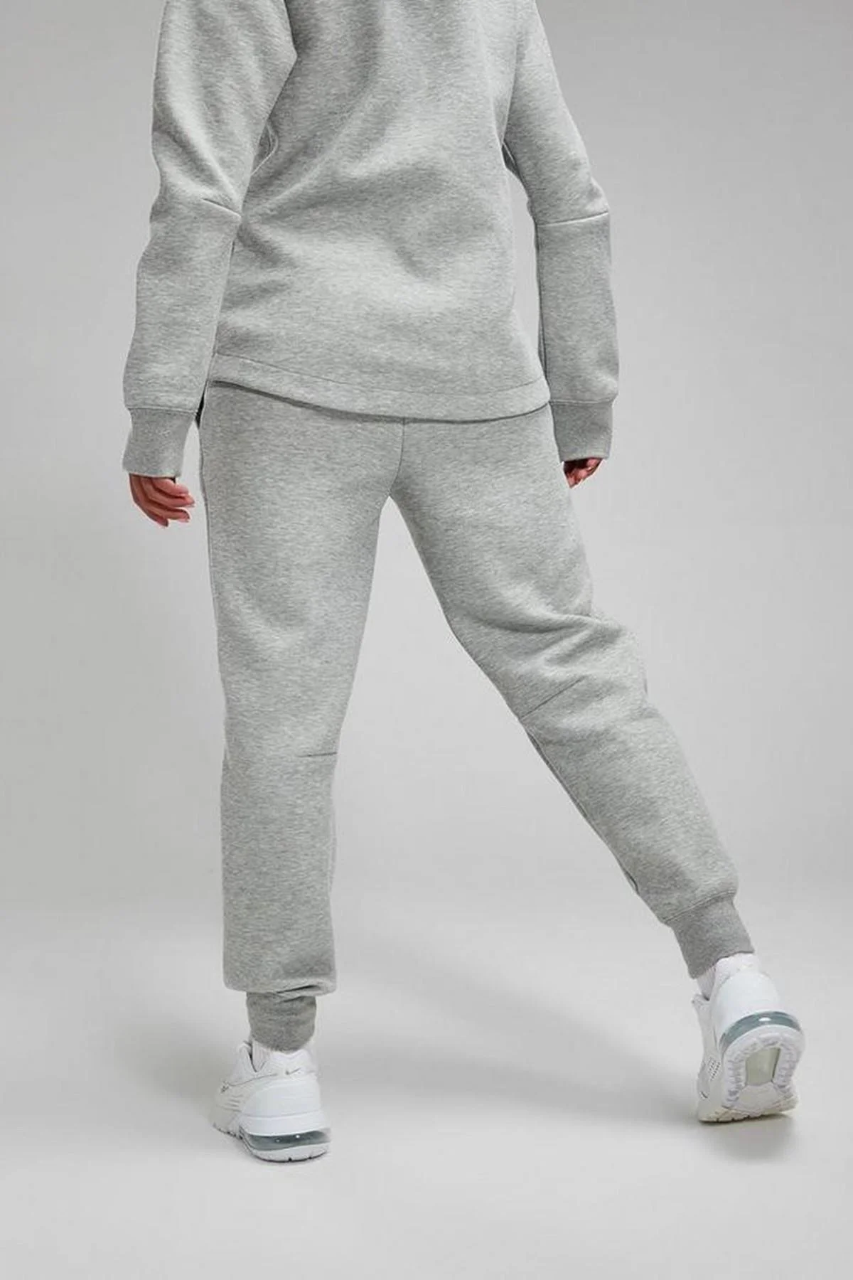 Nike Sportswear Tech Fleece Standart Fit Mid Rise Jogger Gray Kadın Eşofman Altı Gri
