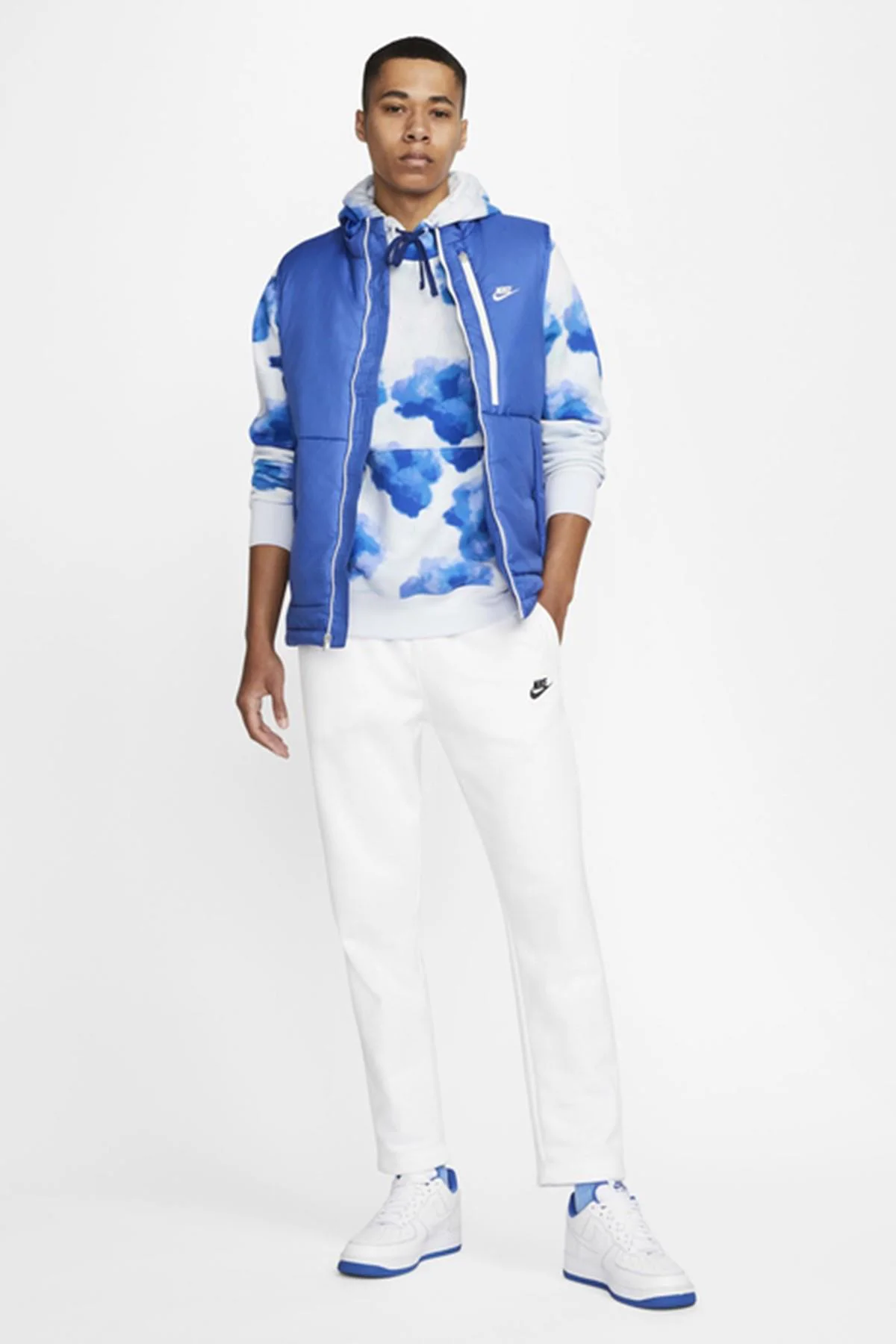 Nike Sportswear Therma Fit Legacy Men's Gilet Blue Terma Fit Erkek Yelek Mavi