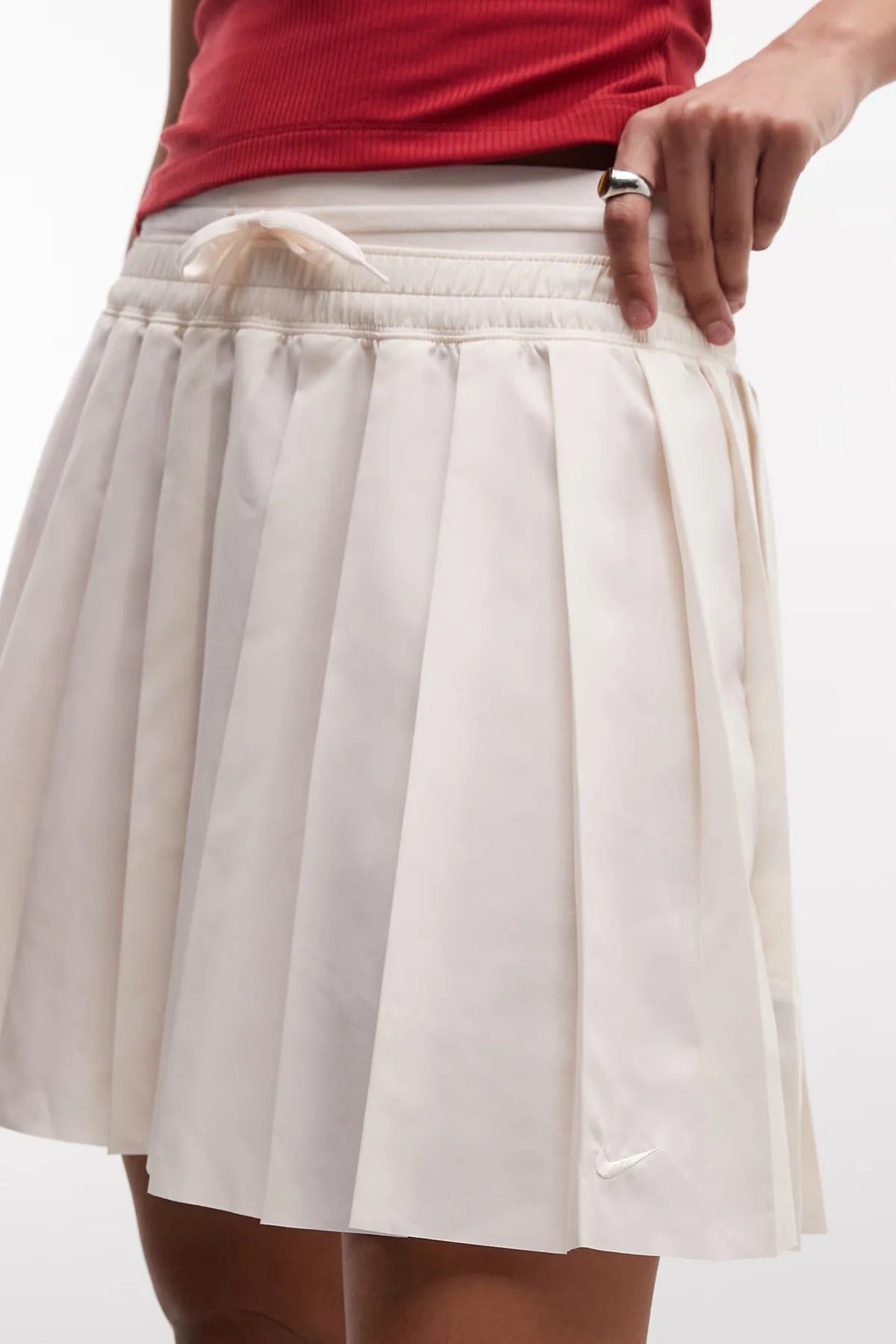 Nike Sportswear Women's Mid Rise Pleated Skirt Cream Kadın Pileli Etek Krem