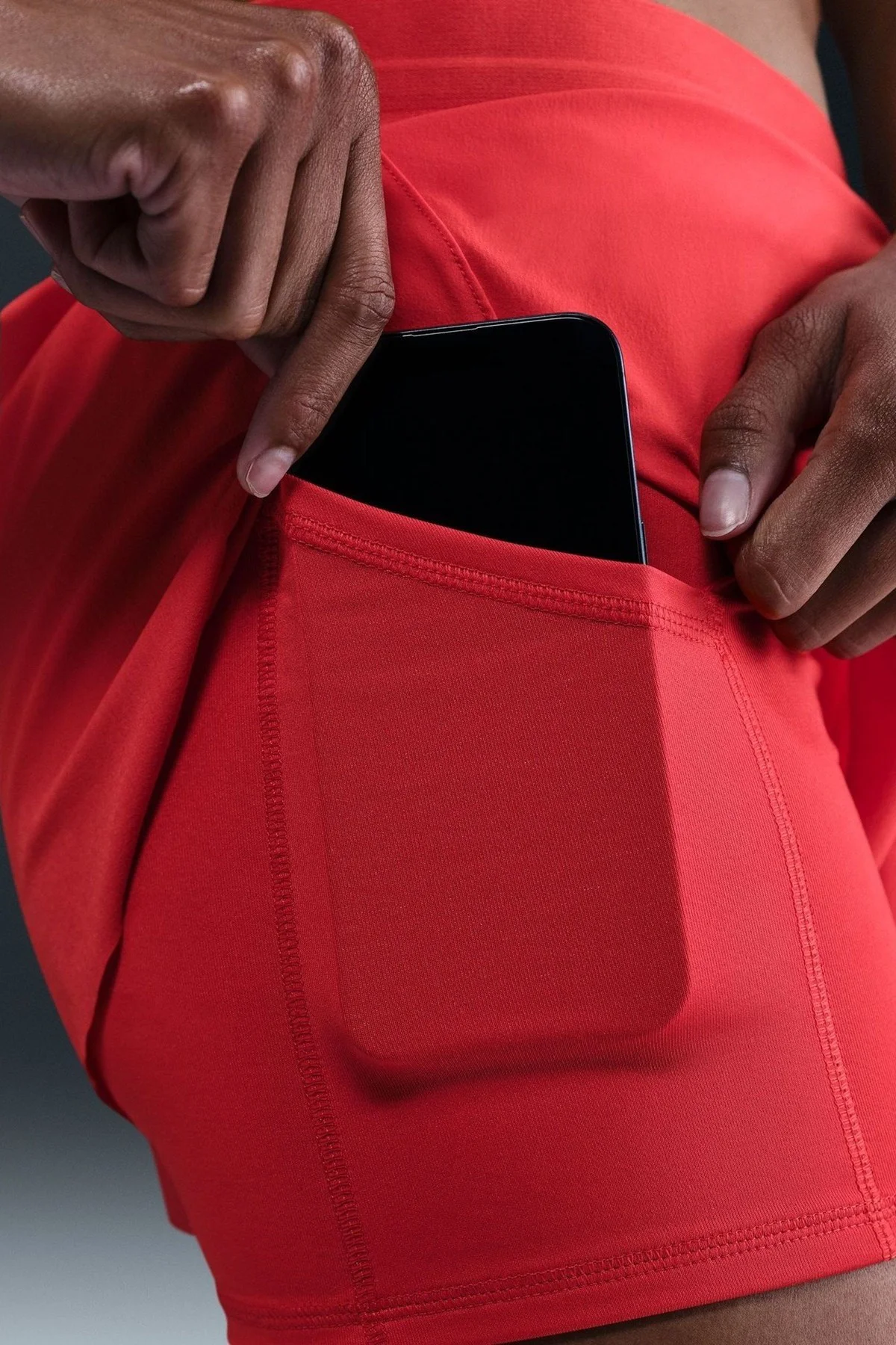 Nike Swift Dri Fit Mid Rise 4" 2IN1 Running Short Kadın 4" Taytlı Koşu Şortu Kırmızı