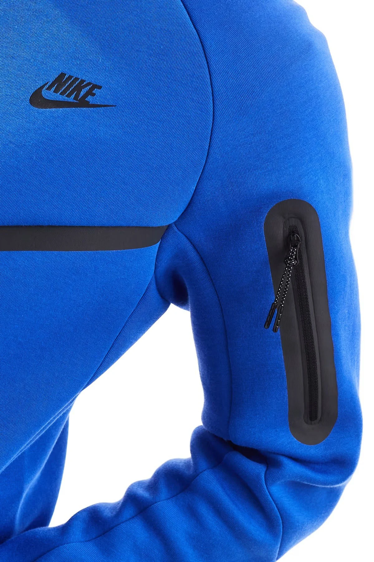 Nike Tech Fleece Full Zip Windrunner Hoodie Kapüşonlu Unisex Sweatshirt Mavi