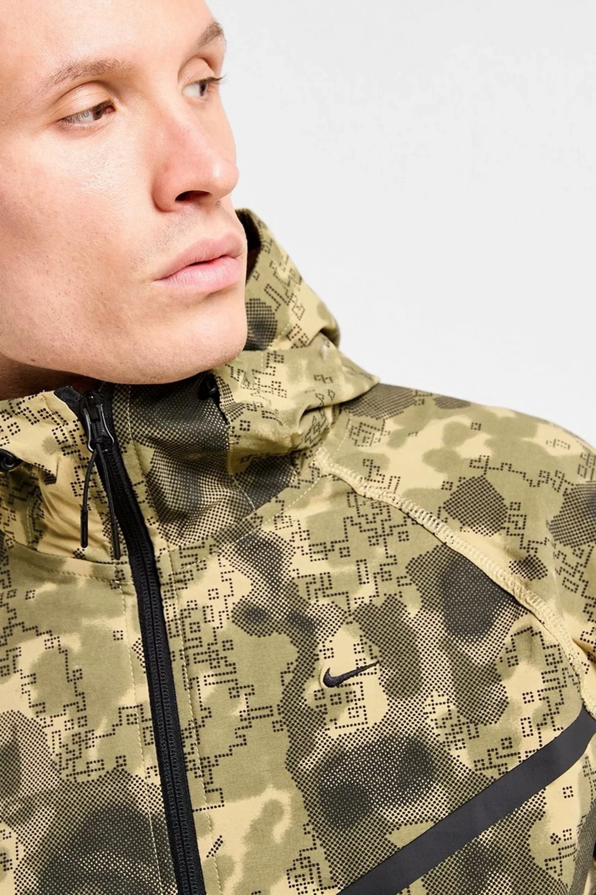 Nike Tech Fleece Full Zip Windrunner Hoodie Kapüşonlu Unisex Kamuflaj Sweatshirt