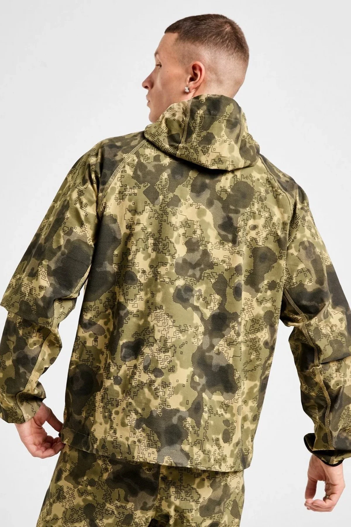 Nike Tech Fleece Full Zip Windrunner Hoodie Kapüşonlu Unisex Kamuflaj Sweatshirt