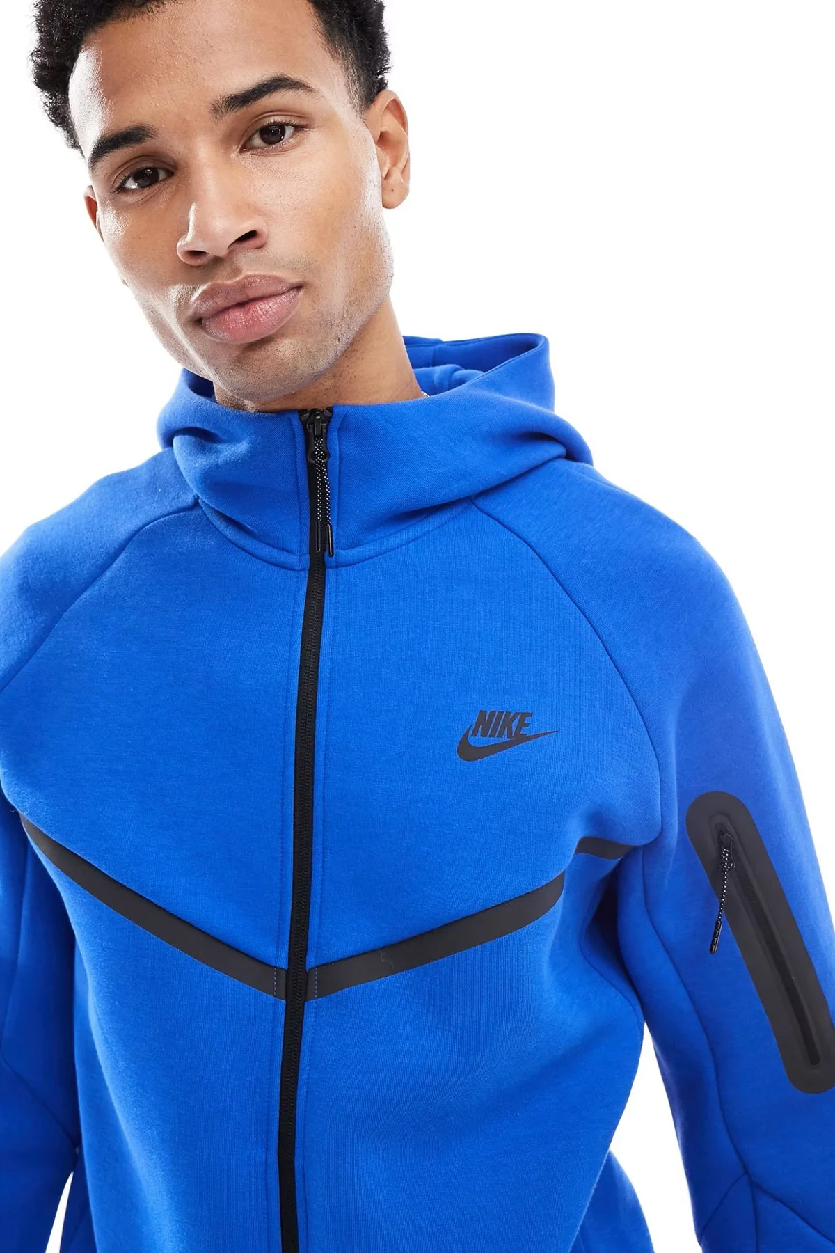 Nike Tech Fleece Full Zip Windrunner Hoodie Kapüşonlu Unisex Sweatshirt Mavi
