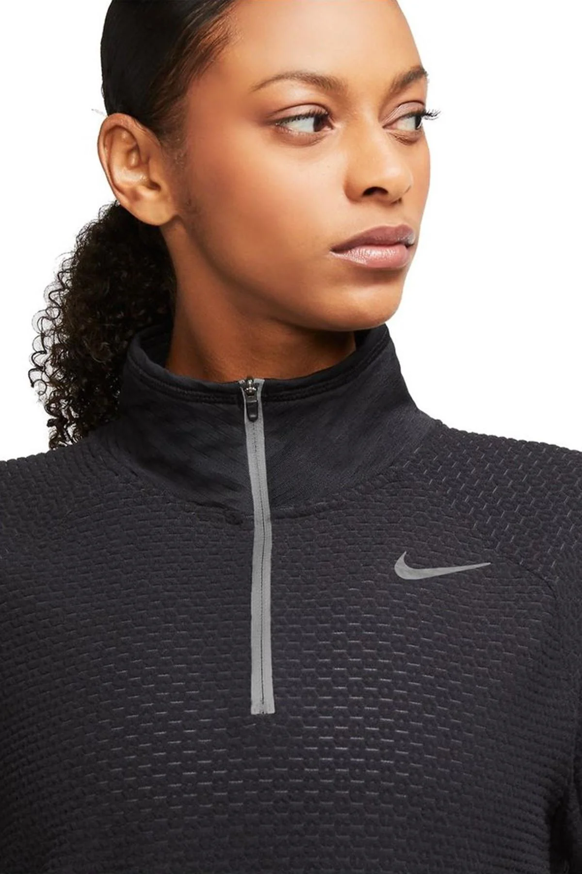 Nike Therma Dri-Fit Yarım Fermuarlı El Korumalı Koşu Üstü Siyah Nike Therma Dri-Fit Yarım Fermuarlı El Korumalı Koşu Üstü Siyah Fiyatı, Yorumları ve Özellikleri