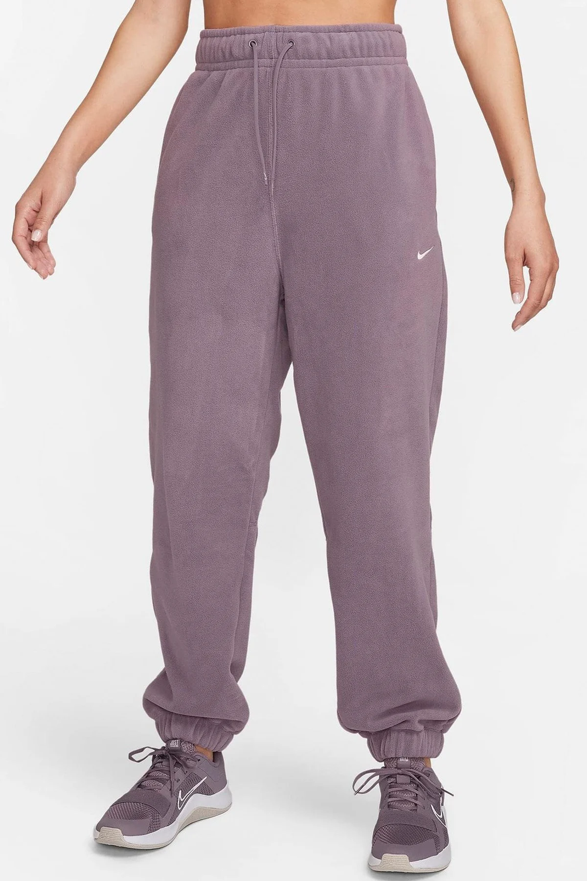 Nike Therma-FIT One Women's Loose Fleece Pants Kadın Bol Kesim Yüksek Bel Eşofman Altı Mor