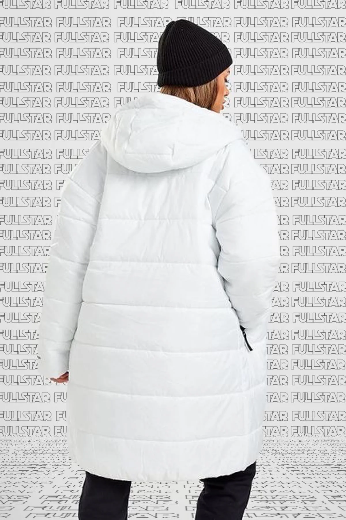 Nike Therma Fit Repel Synthetic Fill Parka Kadın Uzun Midi Kapüşonlu Mont Beyaz