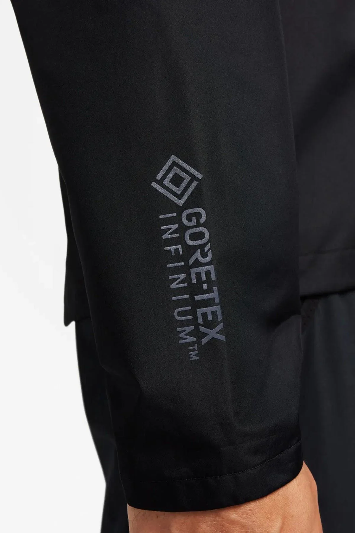 Nike Trail Running Grotex Packable Hoodie Erkek Su Geçirmez Kapüşonlu Çantaya Dönüşebilen Reflektörlü Koşu Ceketi Siyah