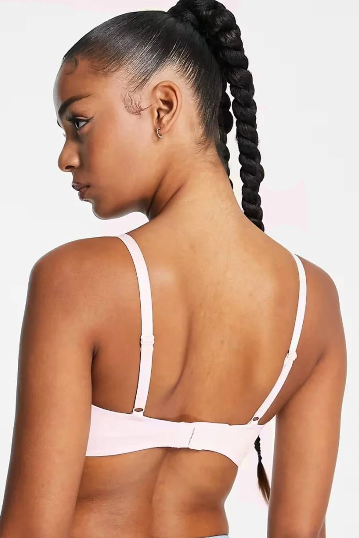 Nike Training Dri Fit Alate Minimalist Light Support Padded Bra Light Pink Kadın Lazer Kesim Bra Açık Pembe
